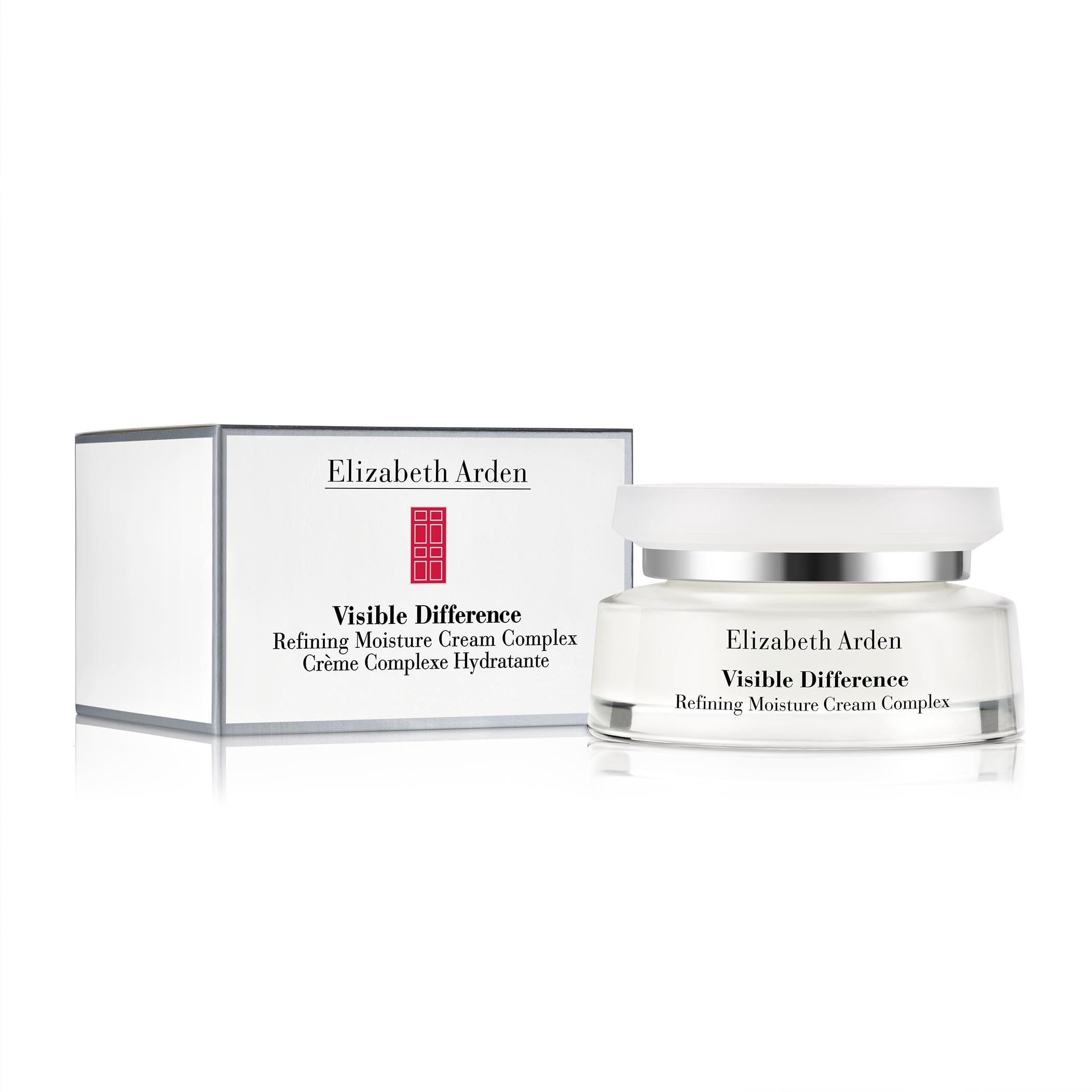 Elizabeth Arden - Visible Difference, Crema Hidratante Facial de Día, con Escualano, Suaviza, Alisa y Mejora el Tono de Piel, Reduce las Líneas de Expresión, Apta como Base de Maquillaje - 75 ml