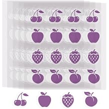 80 Pack Sunscreen Reminder Stickers, UV Stickers for Sunscreen Reapply Reminder, Color-Changing Visual Reminder Stickers to Help Check and Reapply Sunscreen for Kids Adults Outdoor Use, 4 Fruit Shapes