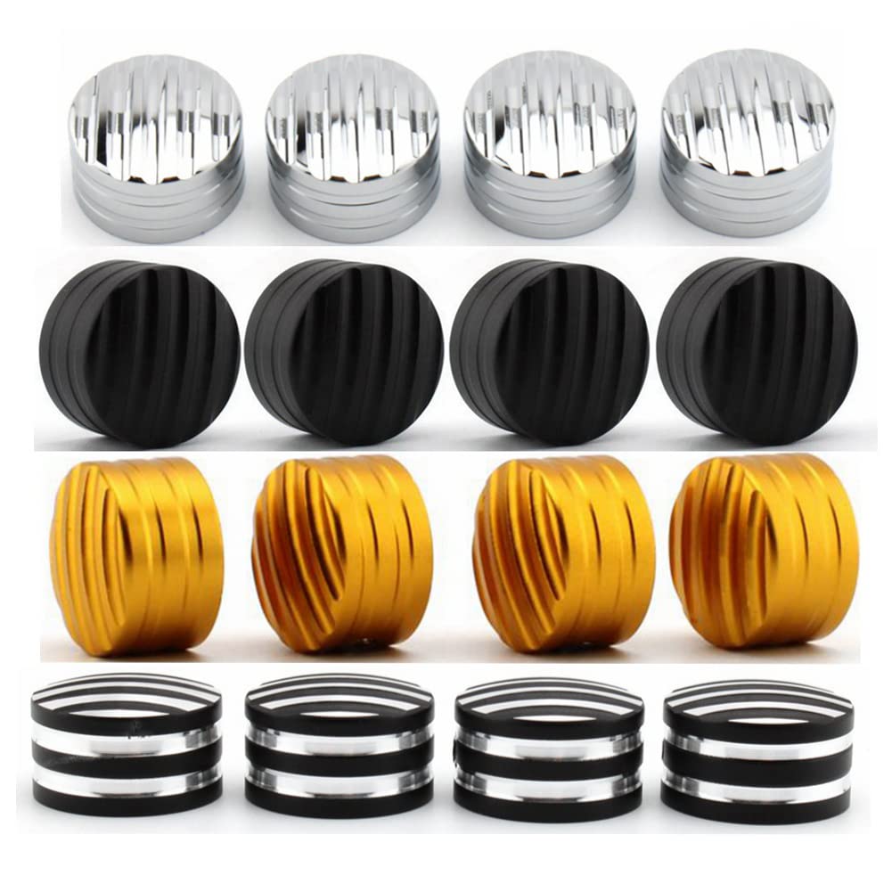 Tapa De Tornillo del Motor Coche,Asudaro 4 Piezas Tapa De TapóN De Cabeza De BujíAs Tapas De Tornillos AleacióN De Aluminio Compatible con TR*Iu*MP*Ha*Nt Bo*Nn*Evi*Lle Bobo Negro,T120,T100(2017-2019)
