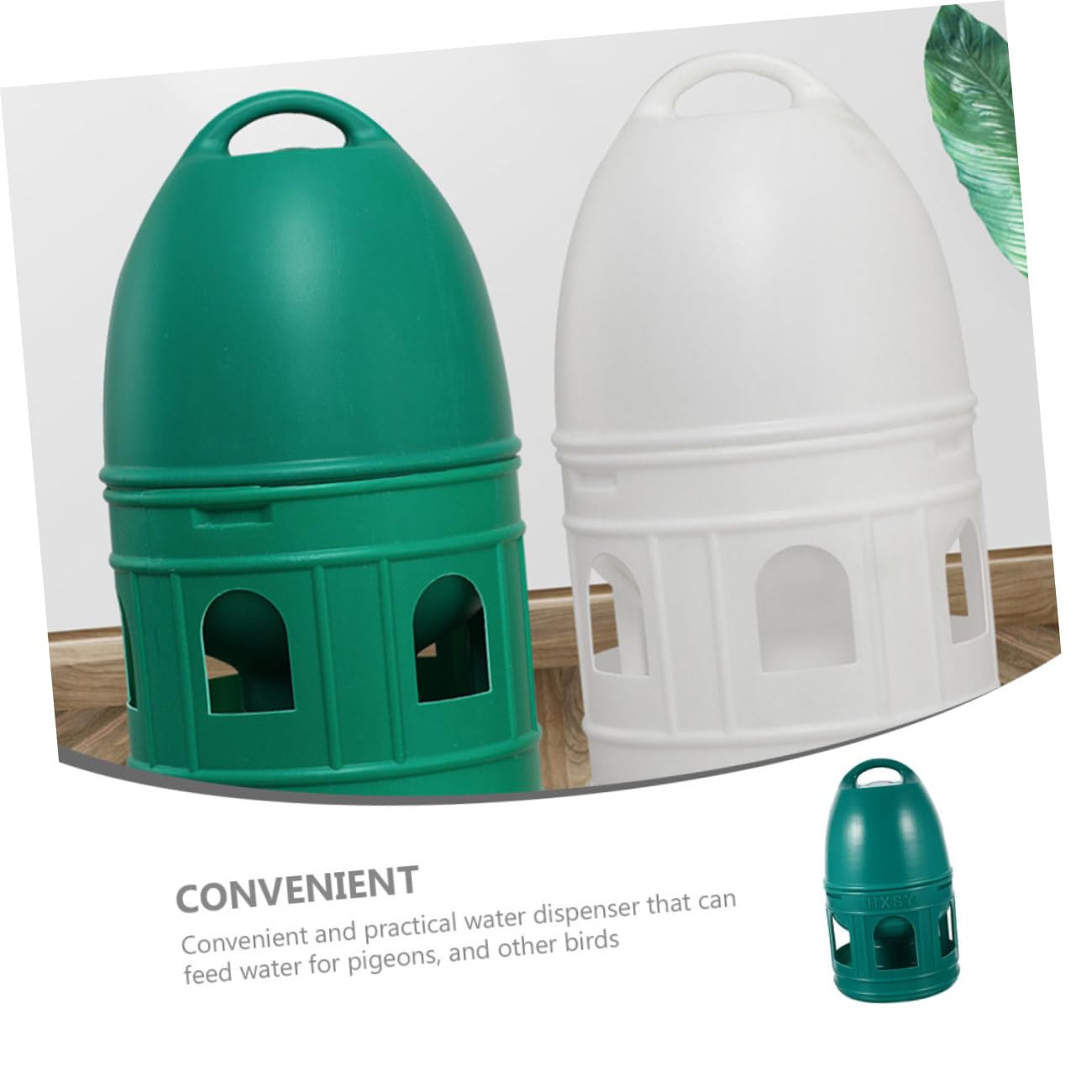Yardwe Contenedor de Agua de Plástico Resistente para Palomas Comedero de Agua de Gran Capacidad para Palomas Bebedero para Codornices para Jaulas de Pájaros