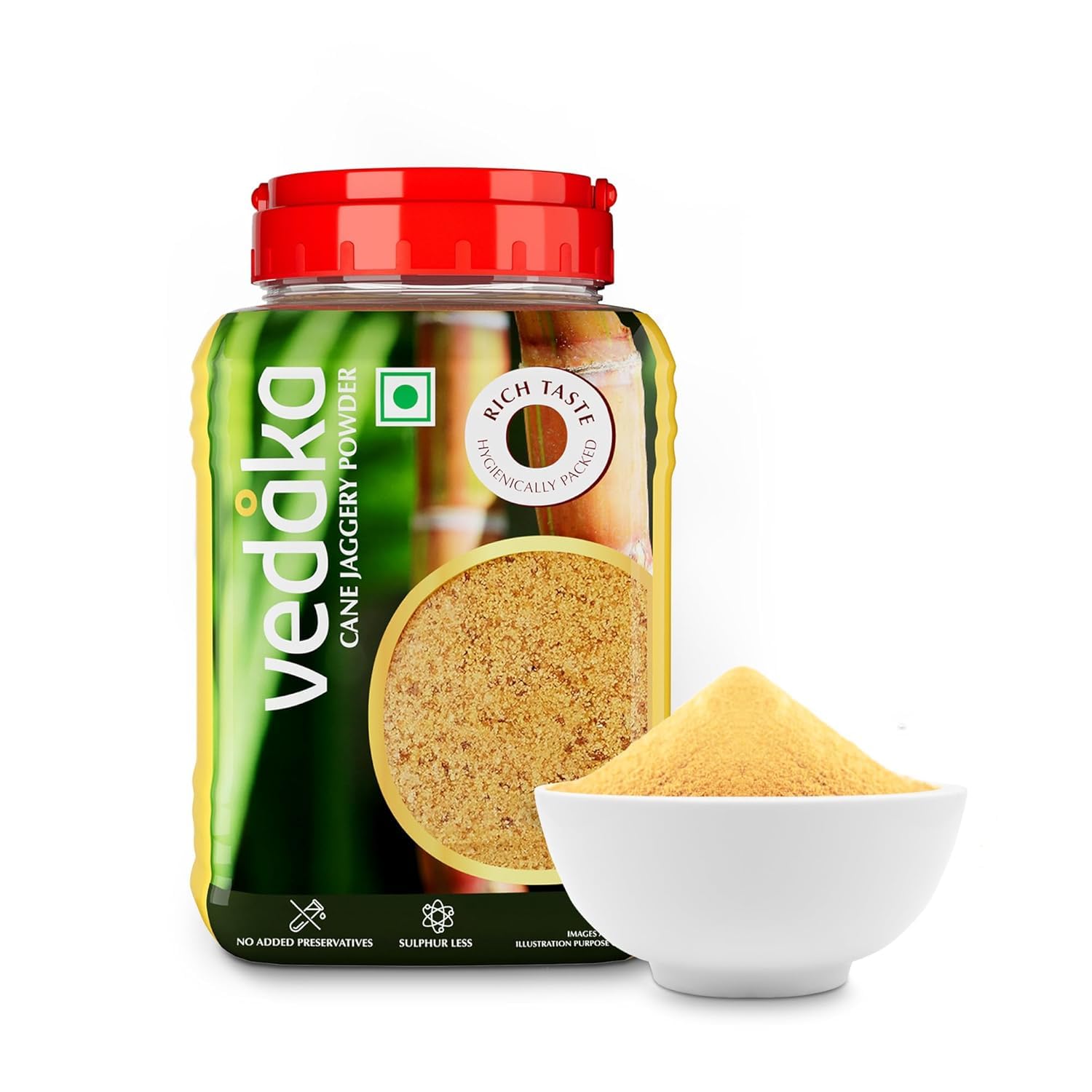 Veda_ka Cane Jaggery Powder | 1 Kg Jar