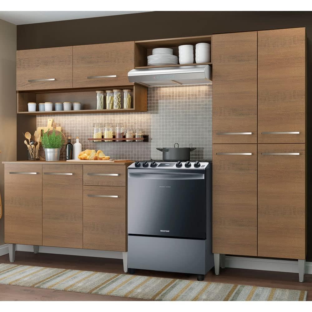 Madesa Full Modular Kitchen Complete Set with Cabinets, Ample Storage 229 Cm Wide with Multiple Compartments, 4 Cabinets, ...