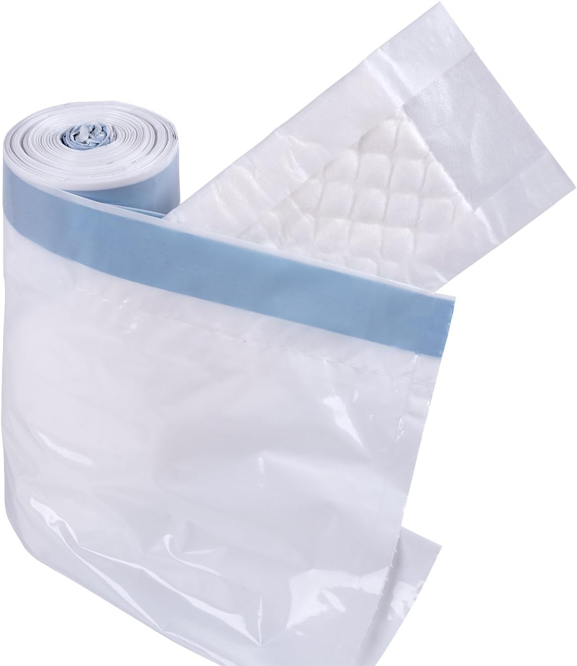 Commode Liners with Super Absorbent Pads, Disposable Commode Liners Pail Bags for Adult Commode Chair Bucket or Bedside Toilet Liners,Universal fit (Pack of 30)