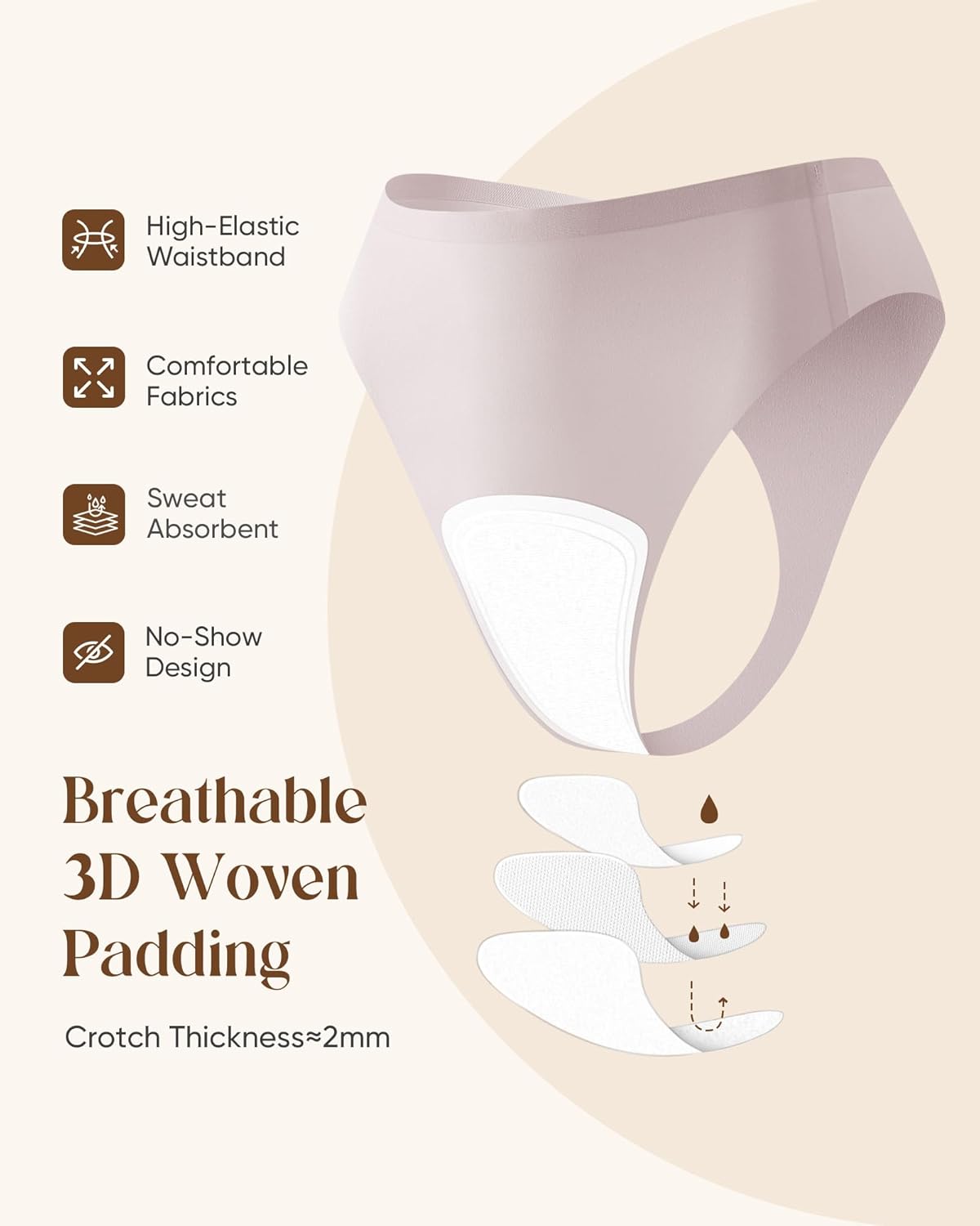 Seamless Workout Thongs for Women Invisible Thong Panty Liners G-String Thongs Underwear - Image 4