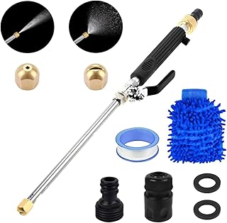 Pressure Washer 2-in-1 High Pressure Power Washer with 2 Different Nozzles and Hose Quick Connectors for Car Washing, Garden Cleaning, Patio (BLACK)