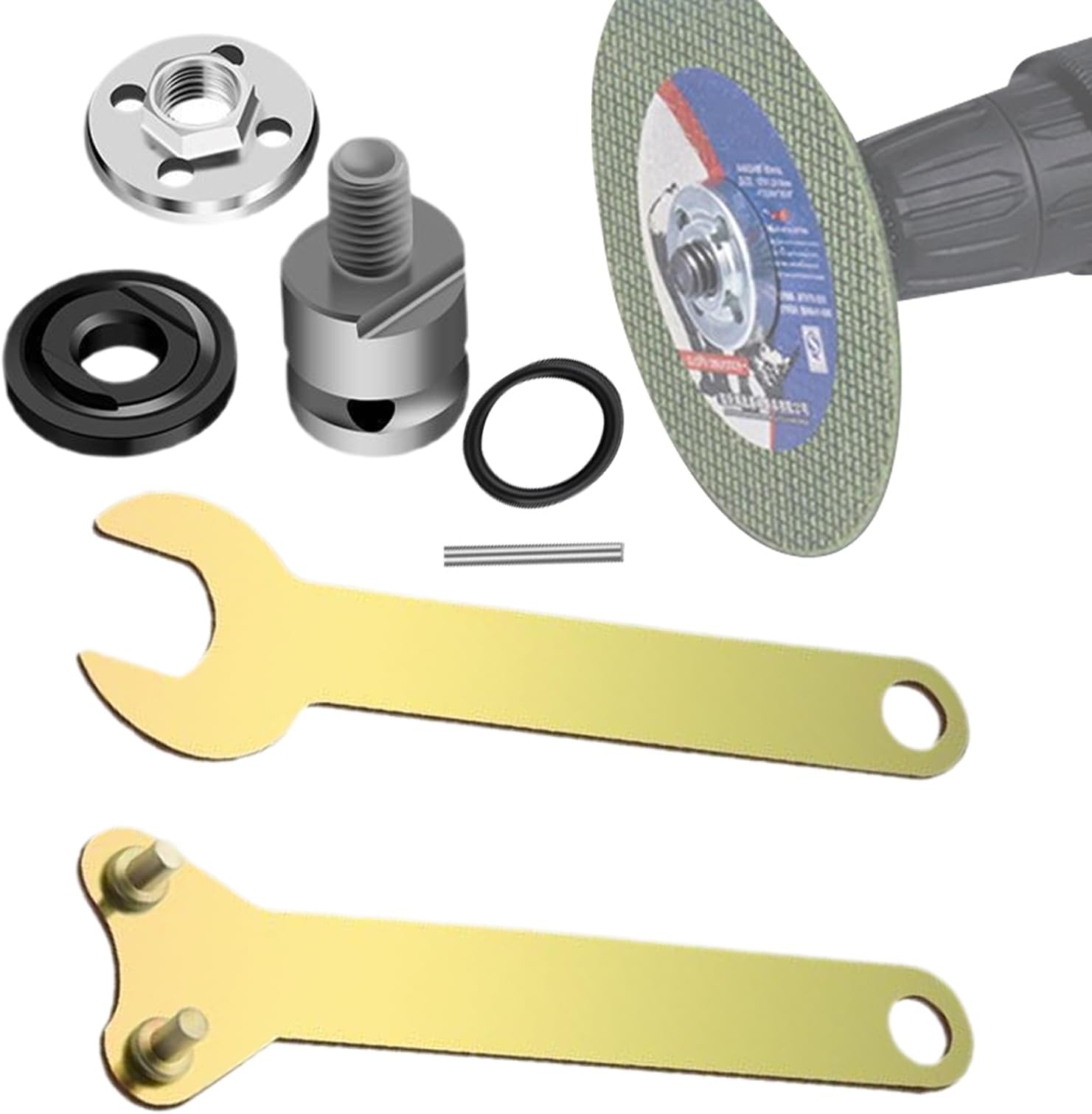 Angle Grinder Nut - Adjustable Pin Wrench Tool Kit,Electric Drill Adapter Equipment Supplies Gadgets for Workshop Polishing Garage Construction