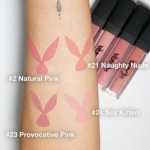 Miniatura 8 de Lápiz labial a prueba de besos 21 Naughty Nude Liquid Matte Lipstick de larga duración a todo color pigmento