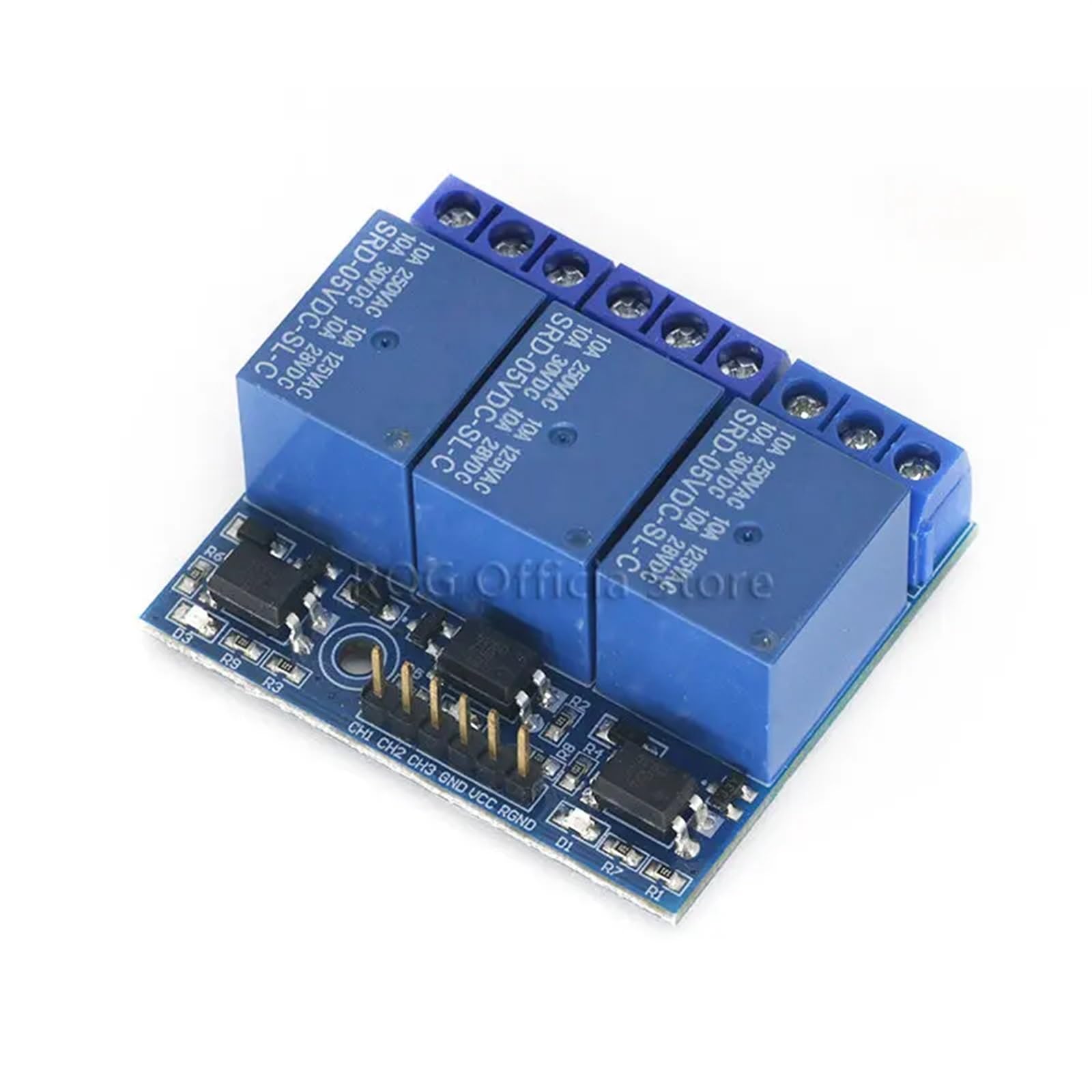 3,3 V 5 V 3-Kanal-Relaismodul 5 mA mit Optokoppler-Isolations-kompatiblem Signal