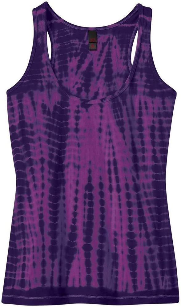 District Women's Junior Fit Tie-Dye Racerback Ring Spun Tank Top