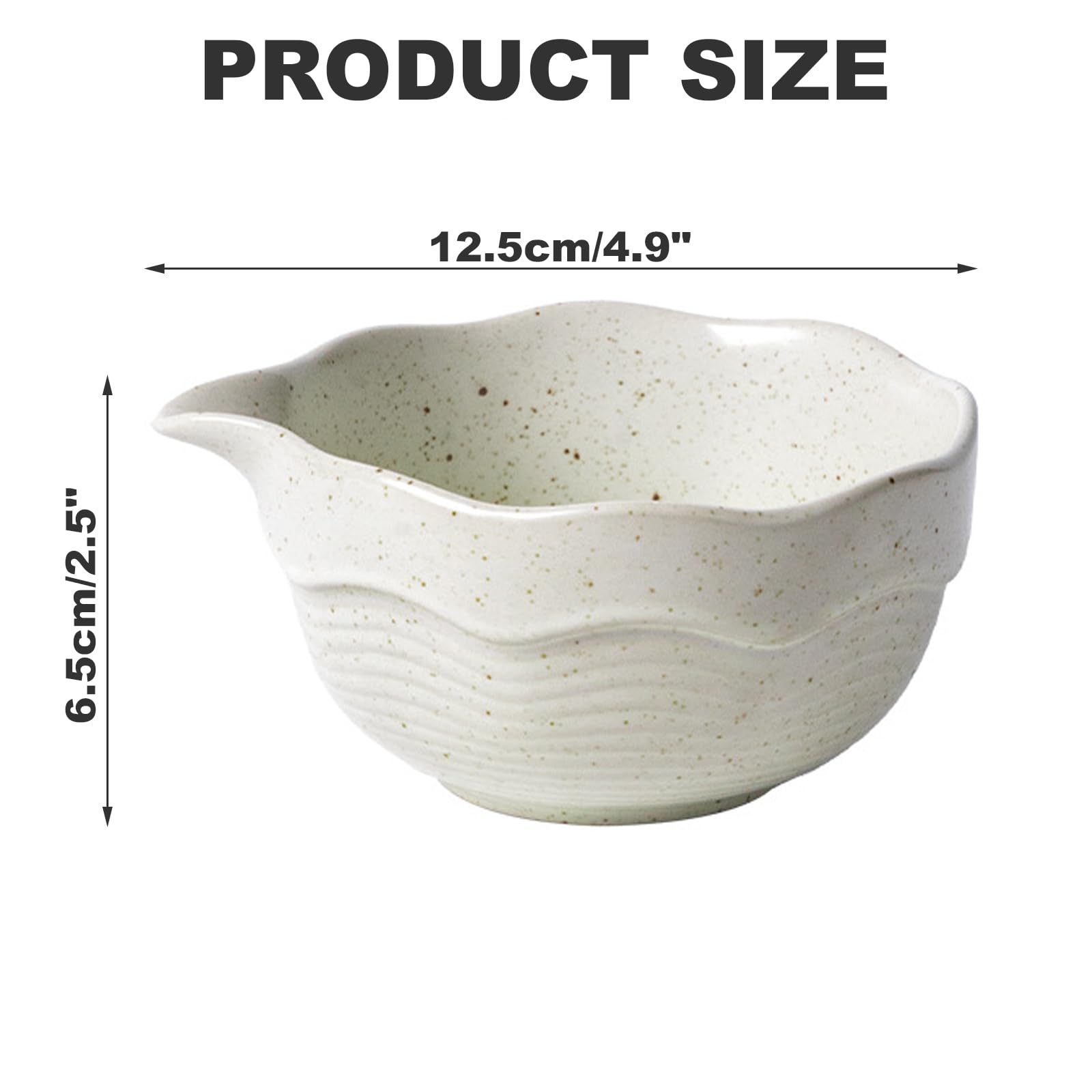 Miseczka do Matcha Tradycyjna, Miseczka Matcha z lejkowatym wylewem, Ręcznie robiona filiżanka do herbaty, do przygotowywania zielonej herbaty w domu, 500 ml