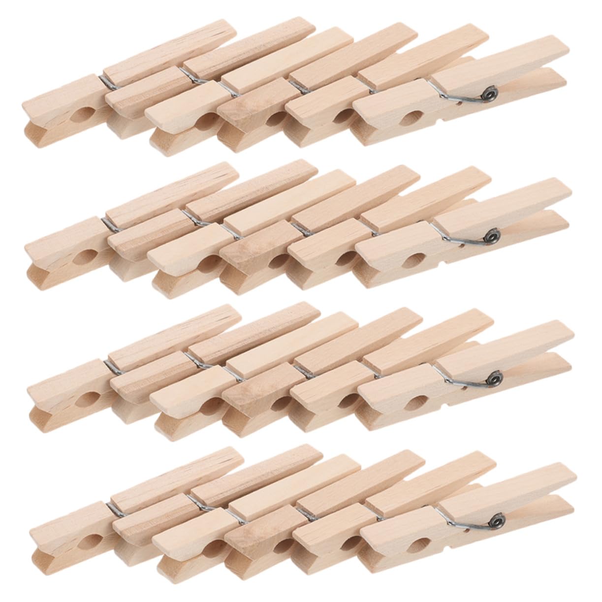 Mollette da Bucato in Legno Multifunzione 150 Pezzi Mini Pinze Antivento per Stendere Vestiti Calzini Design Semplice