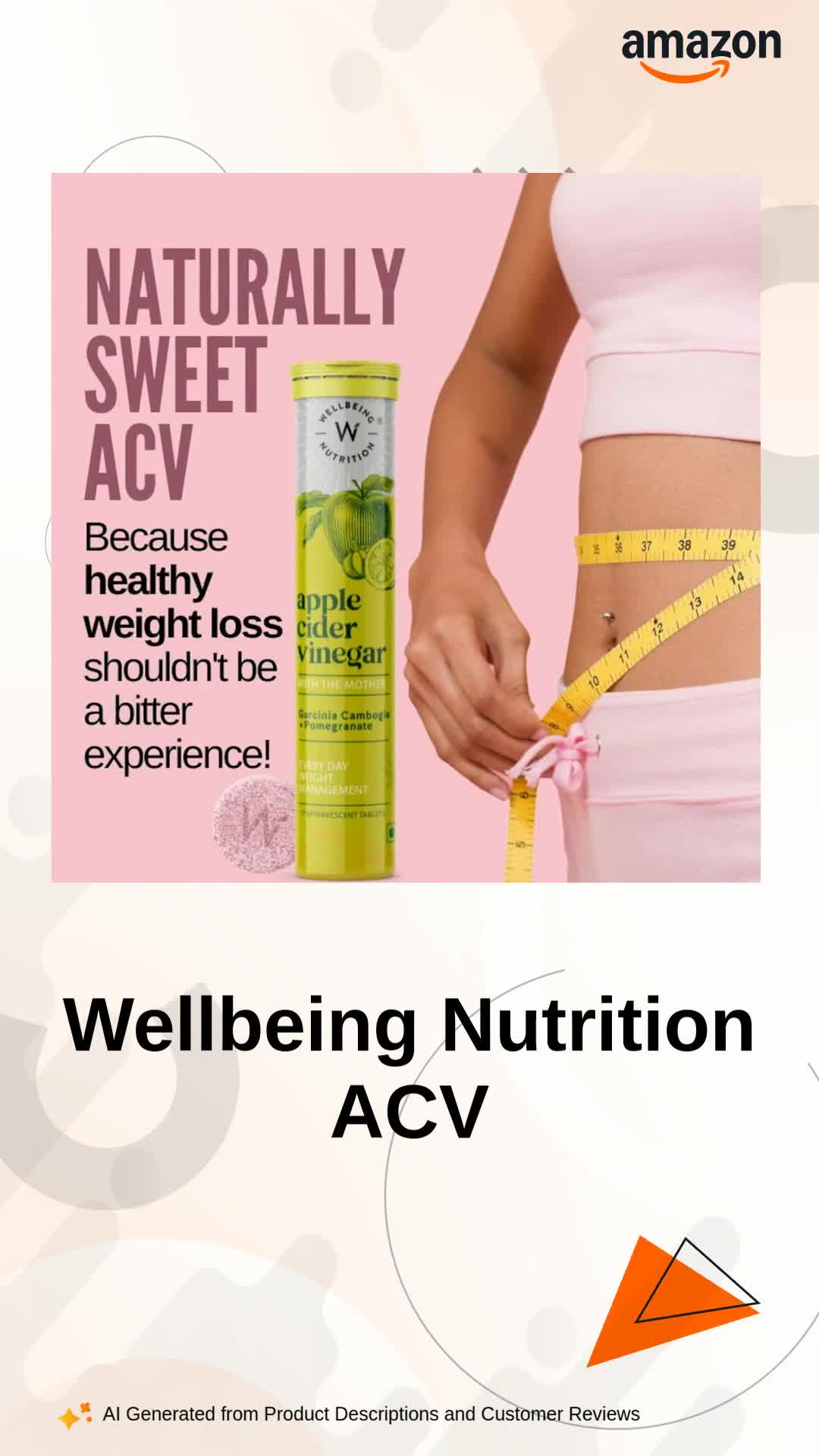 Wellbeing Nutrition Apple Cider Vinegar (ACV) for Weight Loss with Mother &  Garcinia Cambogia, Pomegranate| Weight Management, Gut Health, Supports  Digestion, Boosts Metabolism 17 Effervescent Tablet : Amazon.in: Health &  Personal Care