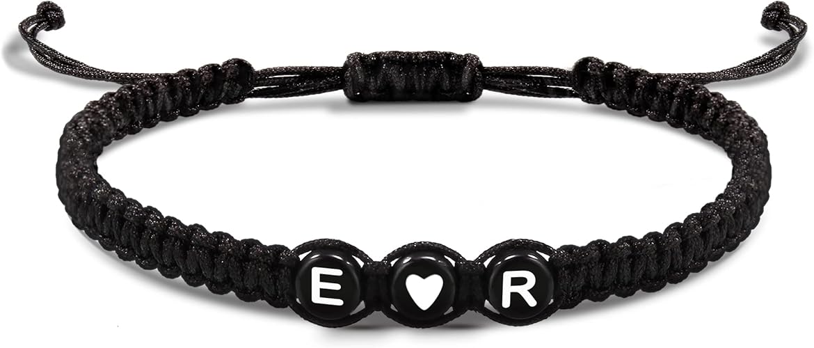 Initial Bracelets for Women Men's Bracelets Gifts for Girlfriend Boyfriend Letter Bracelets I Love You Gifts for Her Him Best Friend Birthday Gift Christmas Jewelry