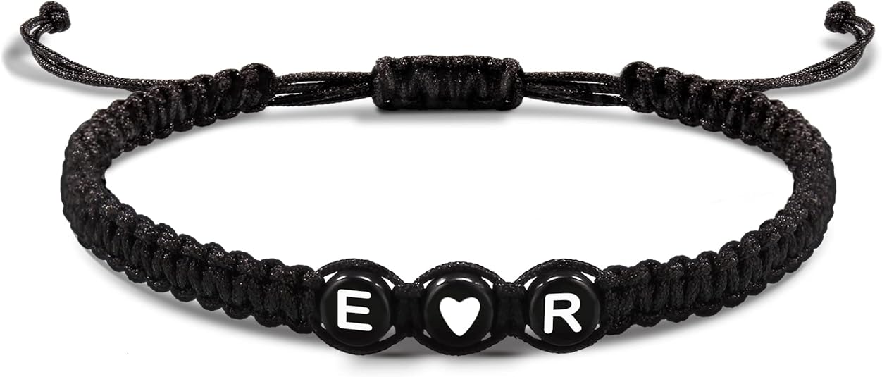 Initial Bracelets for Women Men's Bracelets Gifts for Girlfriend Boyfriend Letter Bracelets I Love You Gifts for Her Him Best Friend Birthday Gift Christmas Jewelry