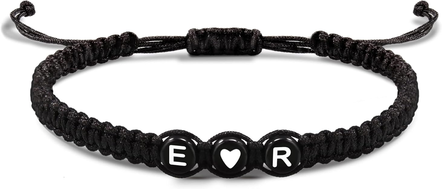 Initial Bracelets for Women Men's Bracelets Gifts for Girlfriend Boyfriend Letter Bracelets I Love You Gifts for Her Him Best Friend Birthday Gift Christmas Jewelry