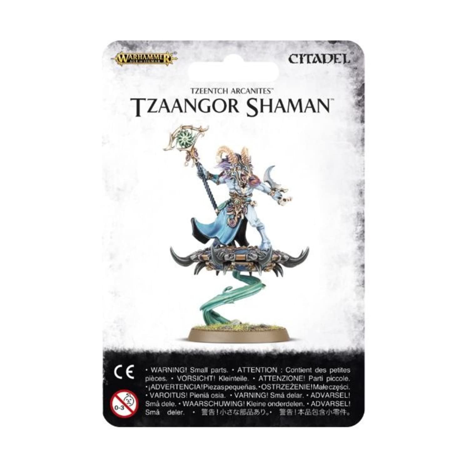 Games Workshop Warhammer Age of Sigmar Tzaangor Shaman Action Figure, 16 Parts, Plastic, Unpainted, Assembly Required, 12+, Black