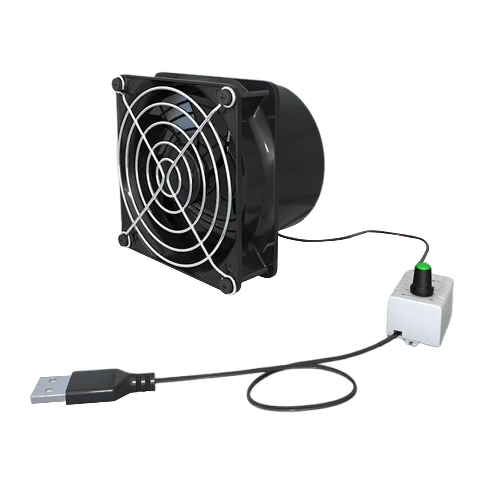 Ventilateur d'extraction USB avec vitesse réglable pour salle de bain et cuisine