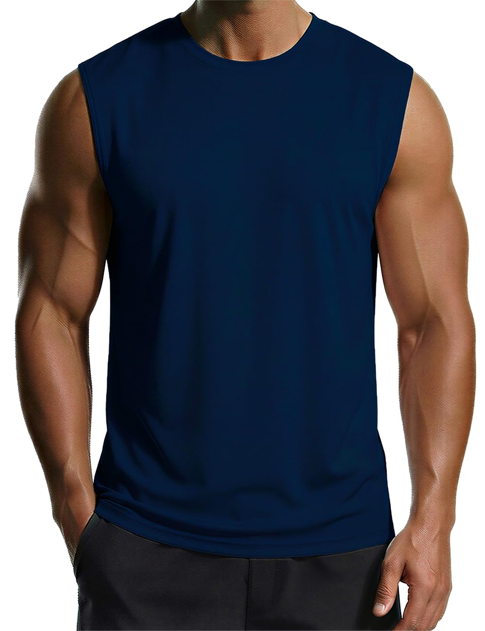 MAGCOMSEN Tank Top Herren Muskelshirts UV Shirt Sport Unterhemd Ärmelloses Tshirt Schnelltrocknende Tankshirts Laufen