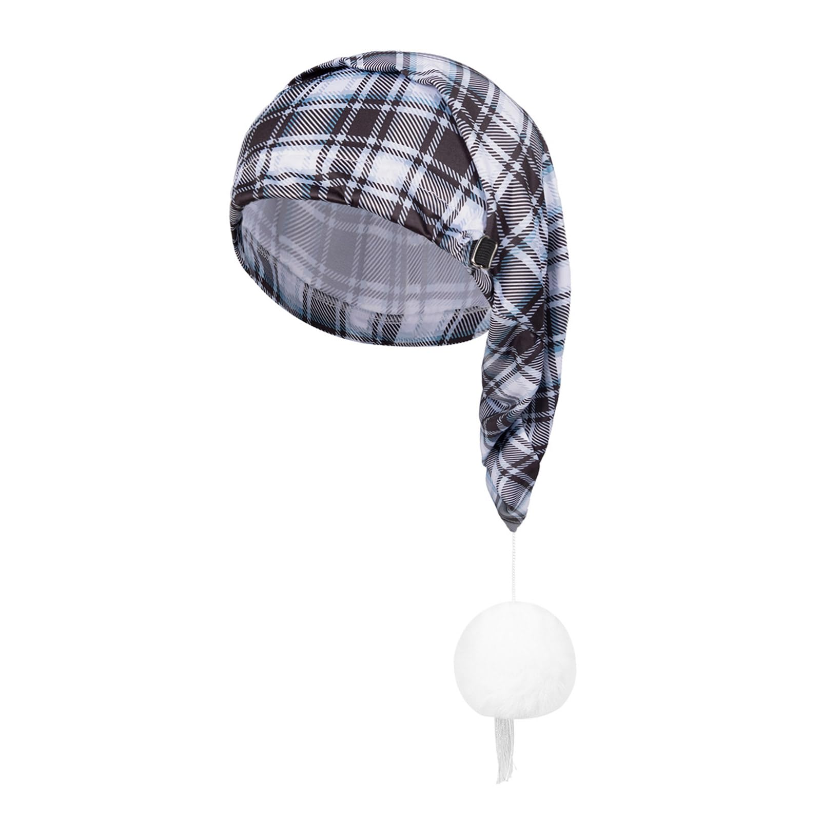 Jazuaiao Christmas Headwear Cap Thicken Plaids Perfect for the Holidays Colorful Outfits for Cosplay Santa Furry Hat Christmas Costume