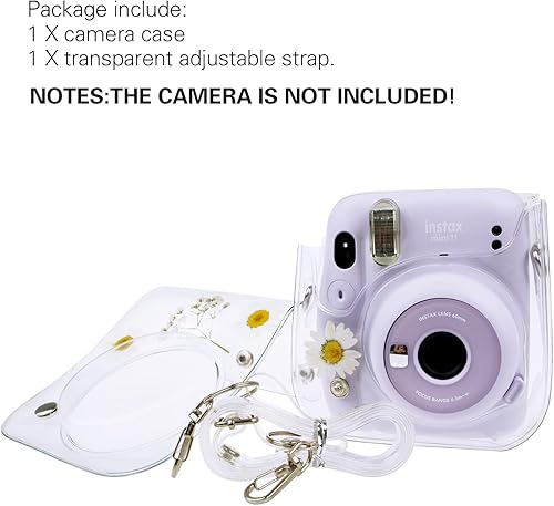Miniatura 5 de Mini11 Case, Clear Case for Instant Mini 1211988+40 Instant Camera Dry Flower PVC Case Cover