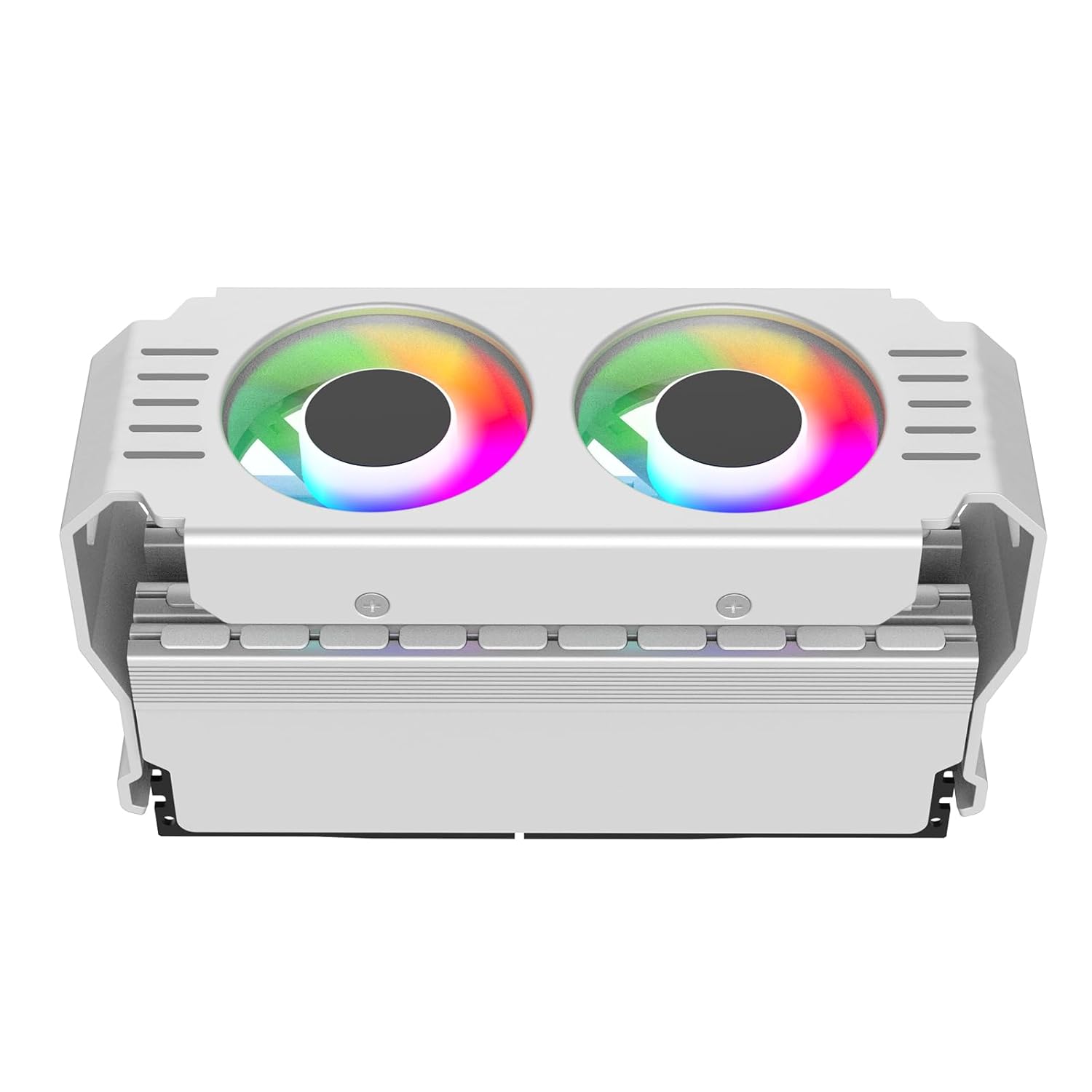 Memory RAM Cooler Fans（White） | Fan Speeds up to 3500RPM | Noise Level≤28dB(A) | 5v/3Pin ARGB Light Effect Memory Cooling for DIY PC Gaming