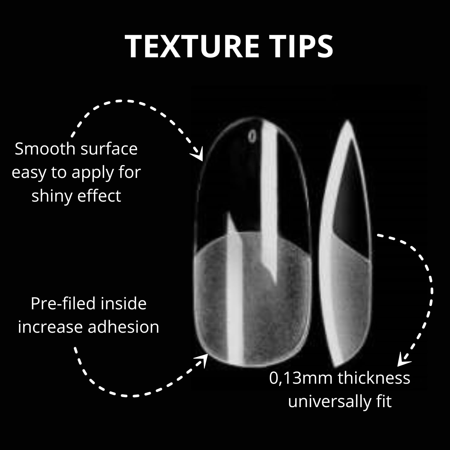 120 sztuk Tipsy Flexible Elastyczne Ultra Cienkie Flex Oval Clear Owalne Bezbarwne Nail Tips do przedłużania paznokci