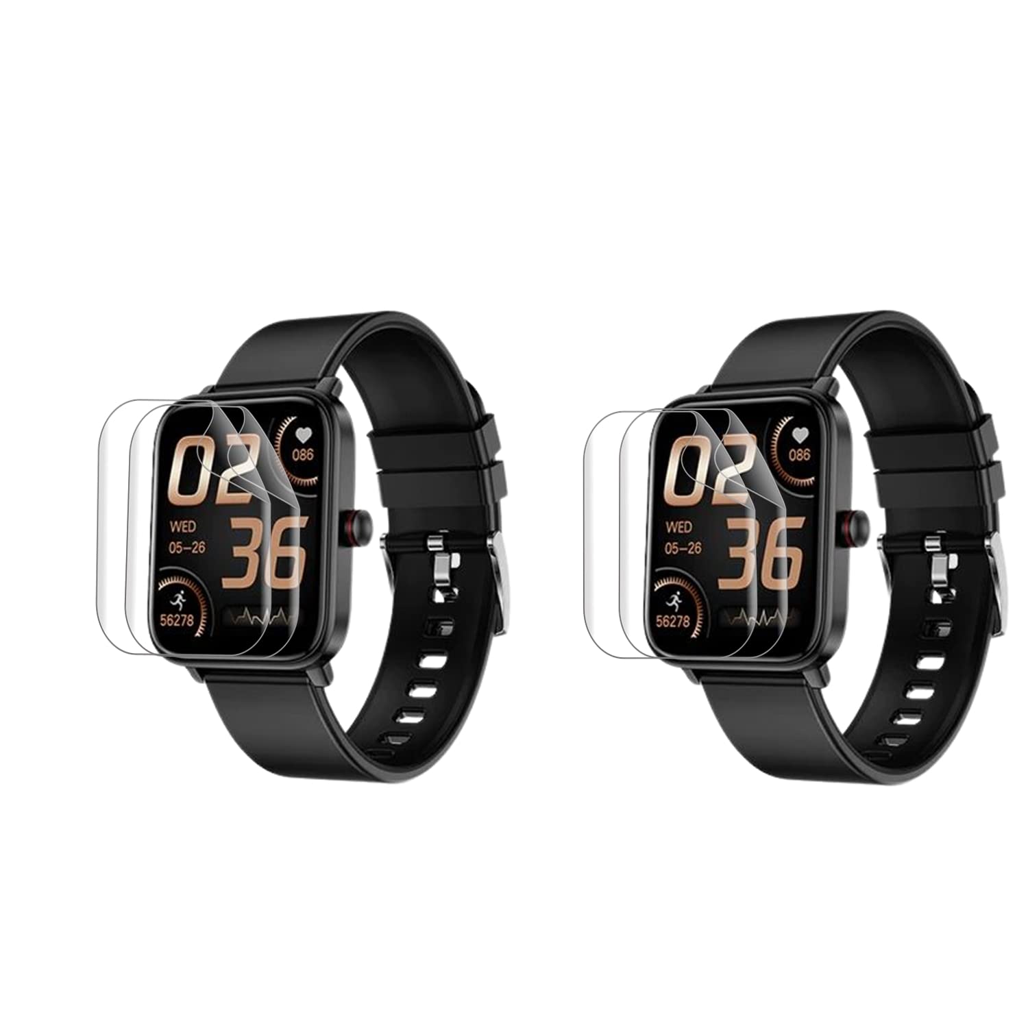Wisely [Pack 4 For Fire Boltt Ninja Pro Max SmartWatch Screen Guard Scratch Guard Full Screen Protector Compatible for Smart Watch Fire Boltt Ninja Pro Max 1.6" - Flexible TPU - HD Clear (Pack of 4) (B0B8CT96ST) Amazon Price History, Amazon Price Tracker