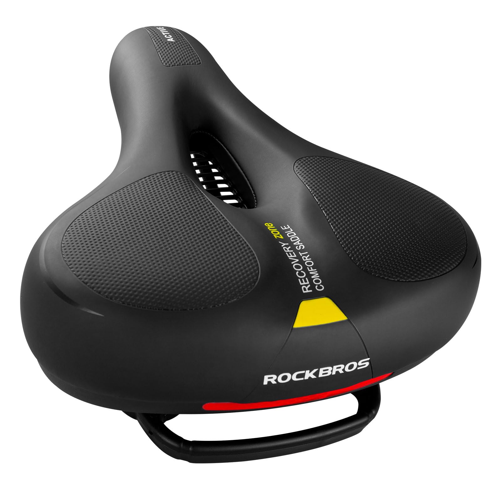 ROCKBROS Bike Seat Cushion Comfortable Soft Bicycle Saddle for Men & Women - Ergonomic, Breathable, Waterproof - Fits MTB, Road, Spinning, Exercise & City Bikes - 26 * 22cm โ image 1