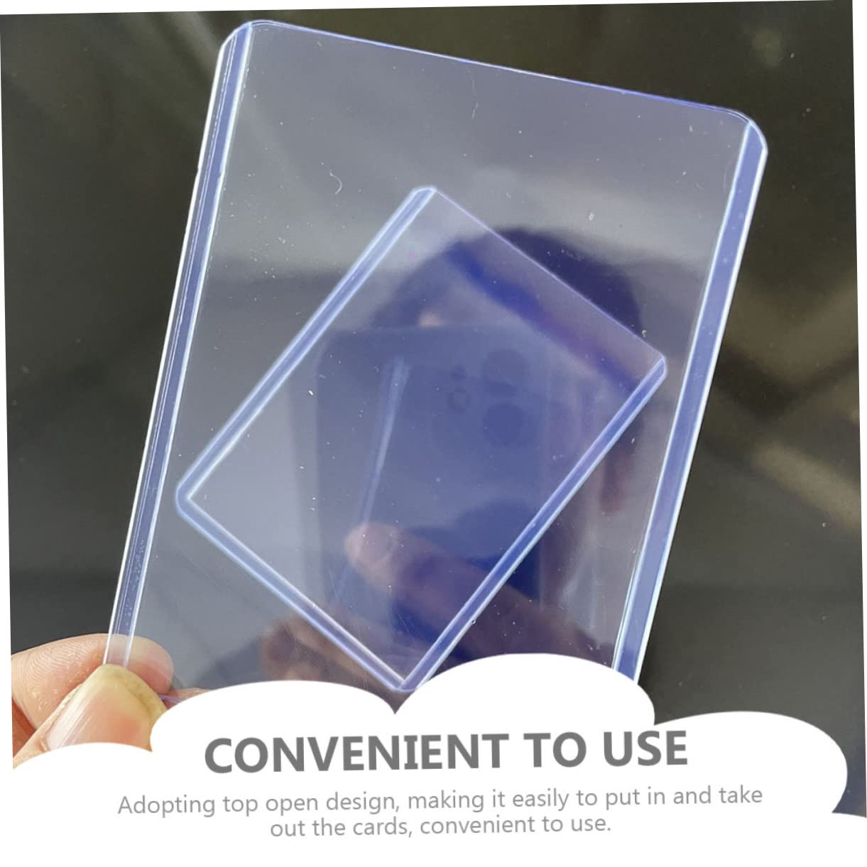 Abaodam Bustine Protettive Grandi 100 Pezzi per Carte da Gioco Custodie per Carte in Pvc Trasparente Resistenti All'abrasione e Robuste per Collezionisti e Giochi
