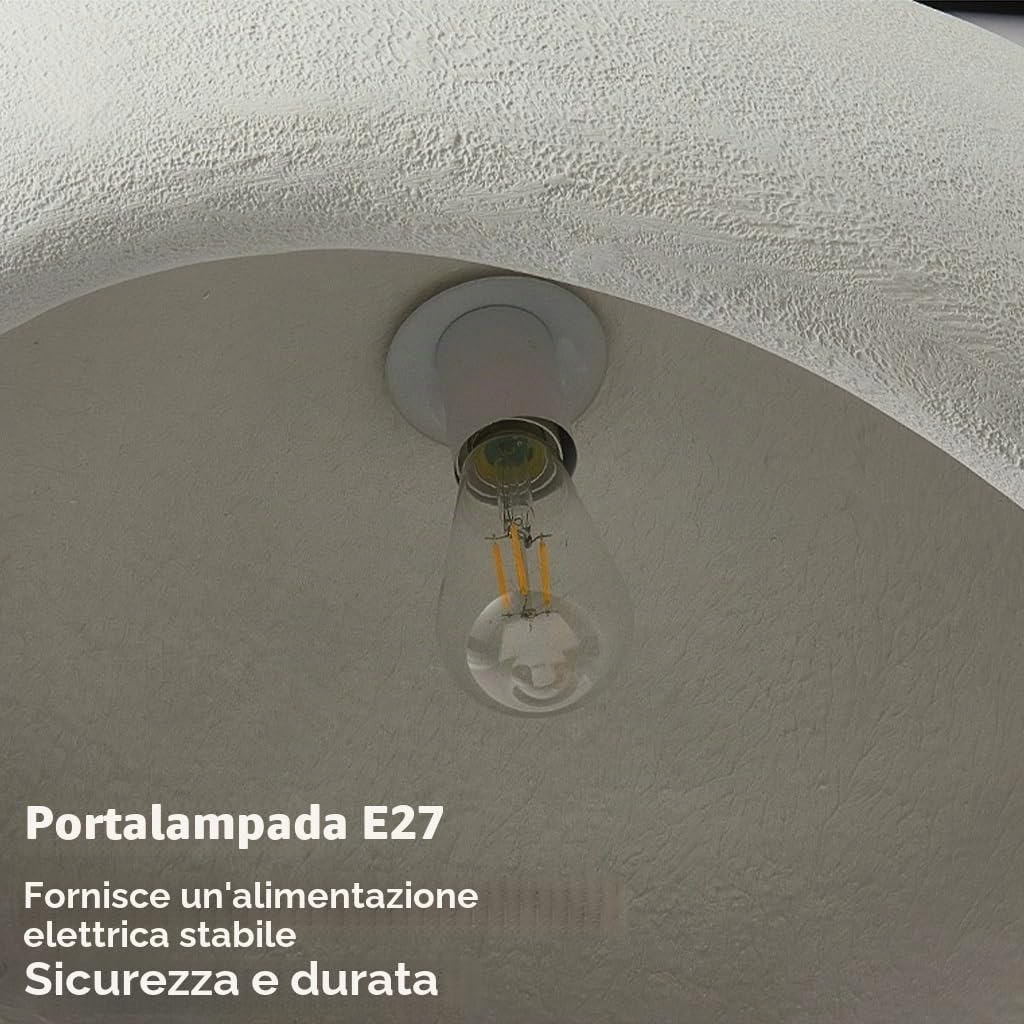 Lampada A Sospensione Creativa Wabi-sabi E27 Lampadario In Polietilene Bianco Tavolo Da Pranzo Moderno Lampada A Sospensione 3 Luci Illuminazione Interna Decorazione Domestica Regolabile(A2)