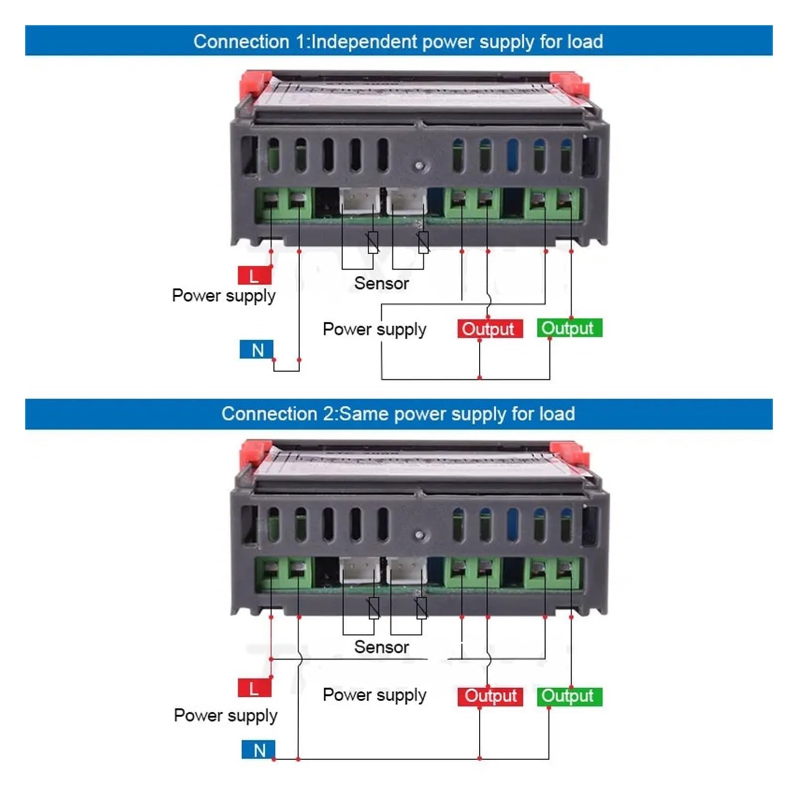 temperaturregler STC-3008 Dual Digital Thermostat Temperatur Controller Inkubator Zwei Relais Ausgang Temperaturregler Heizung Kühler 12V 24V 220V(12V)