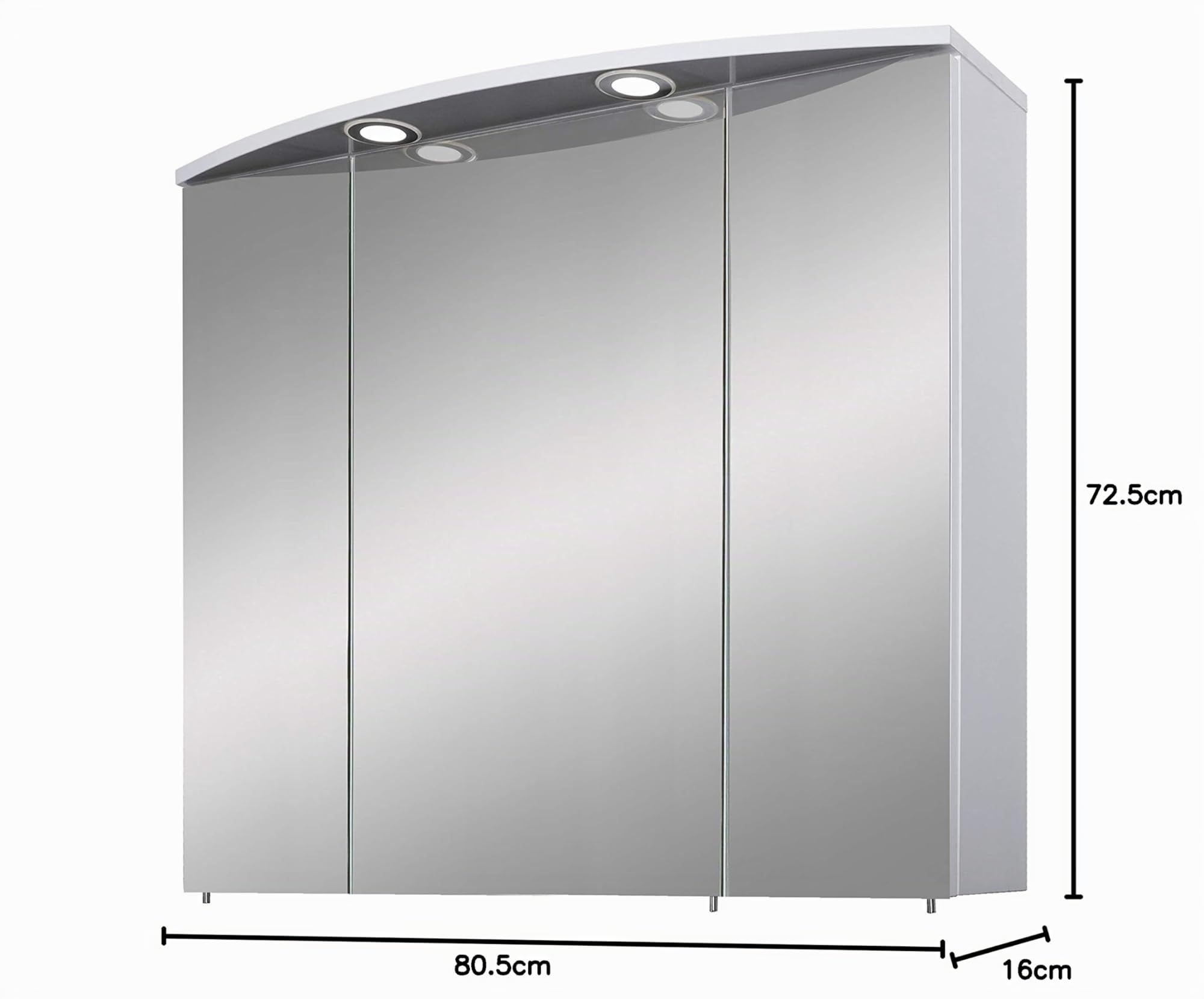 Schildmeyer Verona LED Armario con Espejo, Ancho 80 cm