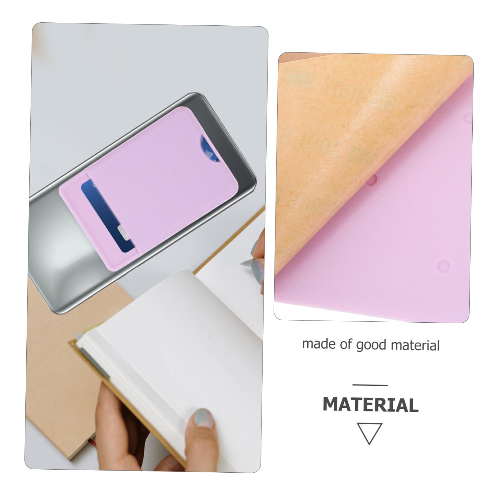 HOMSFOU 10pezzi Portacarte Per Smartphone Silicone Adesivo Di Pz Porta Bancomat e Carte Di Credito Per Retro Telefono Pratico e Resistente