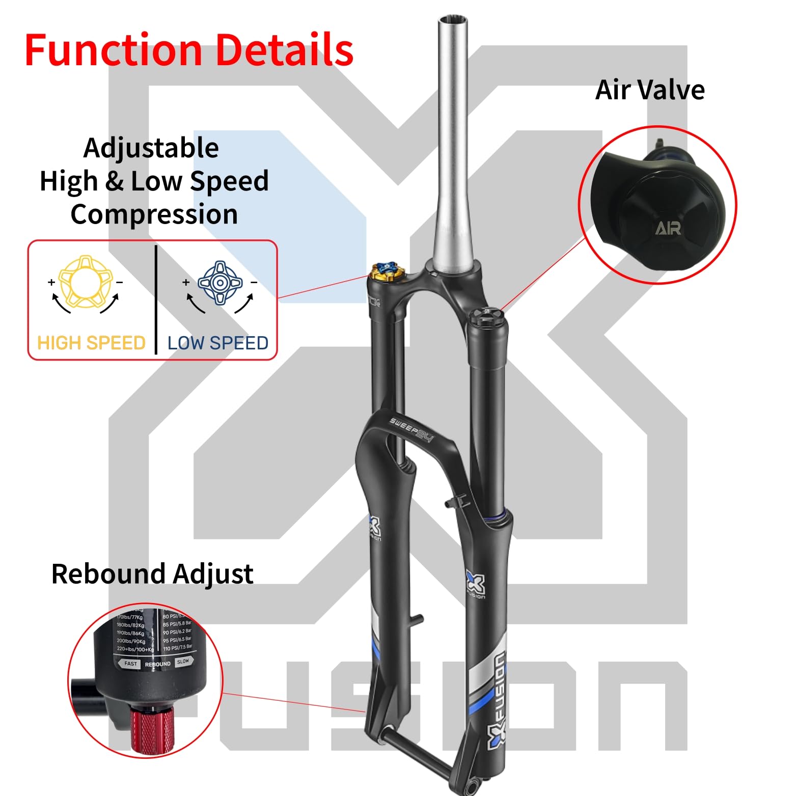 X FUSION SWEEP Boost RC/HLR MTB サスペンション X-Fusion Sweep Boost RCP Suspension Fork - Reviews