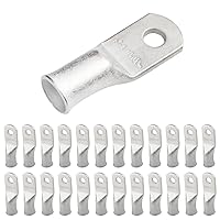 Vista 21 de SELTERM 25 piezas de lengüetas de cable de batería de cobre estañado de grado marino de 2/0 AWG de 3/8 pulgadas, terminales de anillo de calibre 00