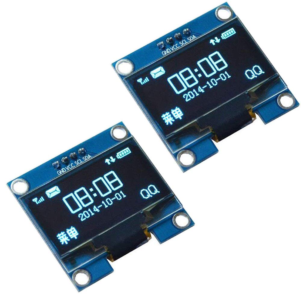 WINGONEER 2Pcs 1.3 Inch IIC I2C Serial 128x64 SSH1106 OLED LCD Display LCD Module for Arduino AVR PIC STM32 - Blue Font