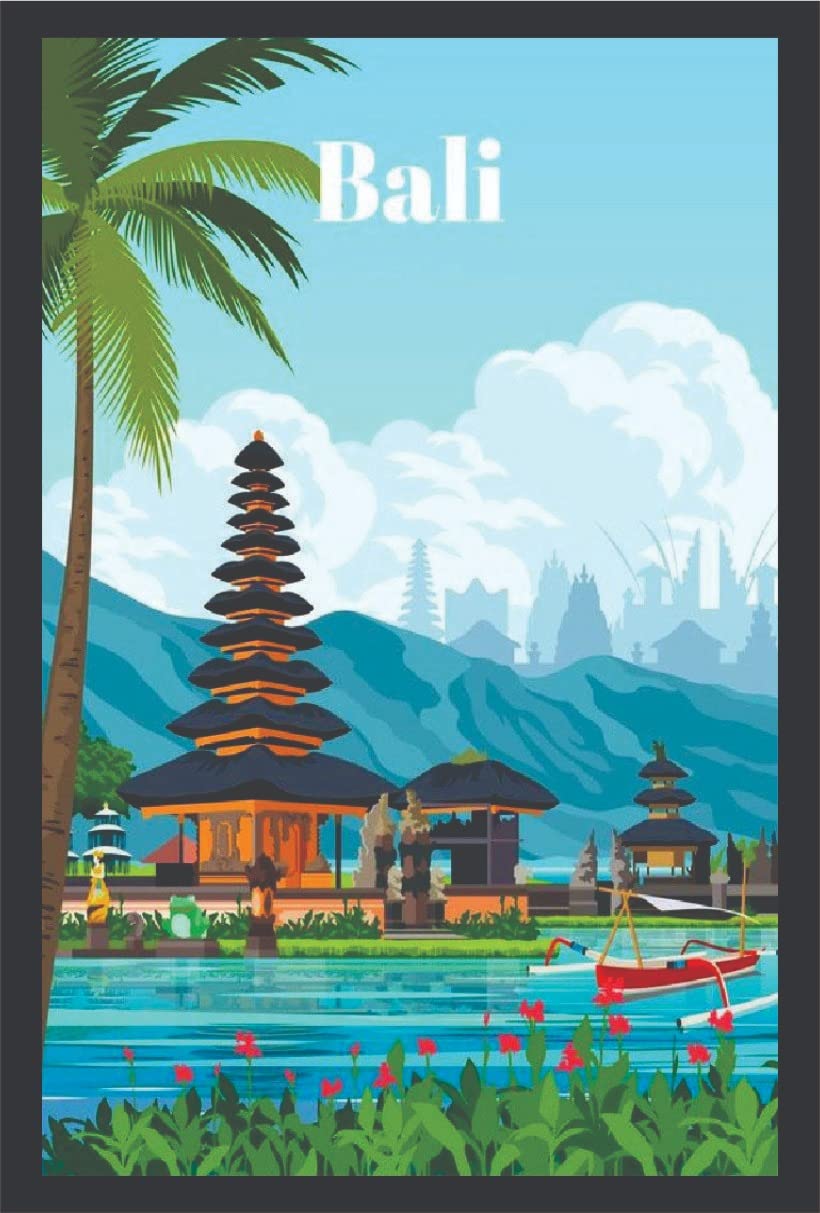 Skywalk Souvenir Bali Wooden Fridge Magnet (Multicolor)