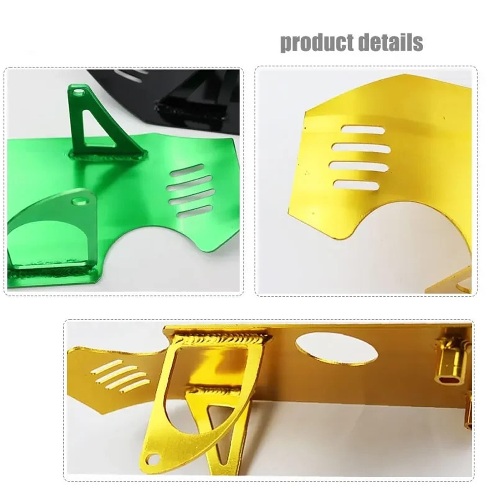 Per Pit Dirt Bike D343 Telaio Accessori motocross Copertura protezione motore in alluminio 345mm copertura motore Motociclette protezioni motore(Green)