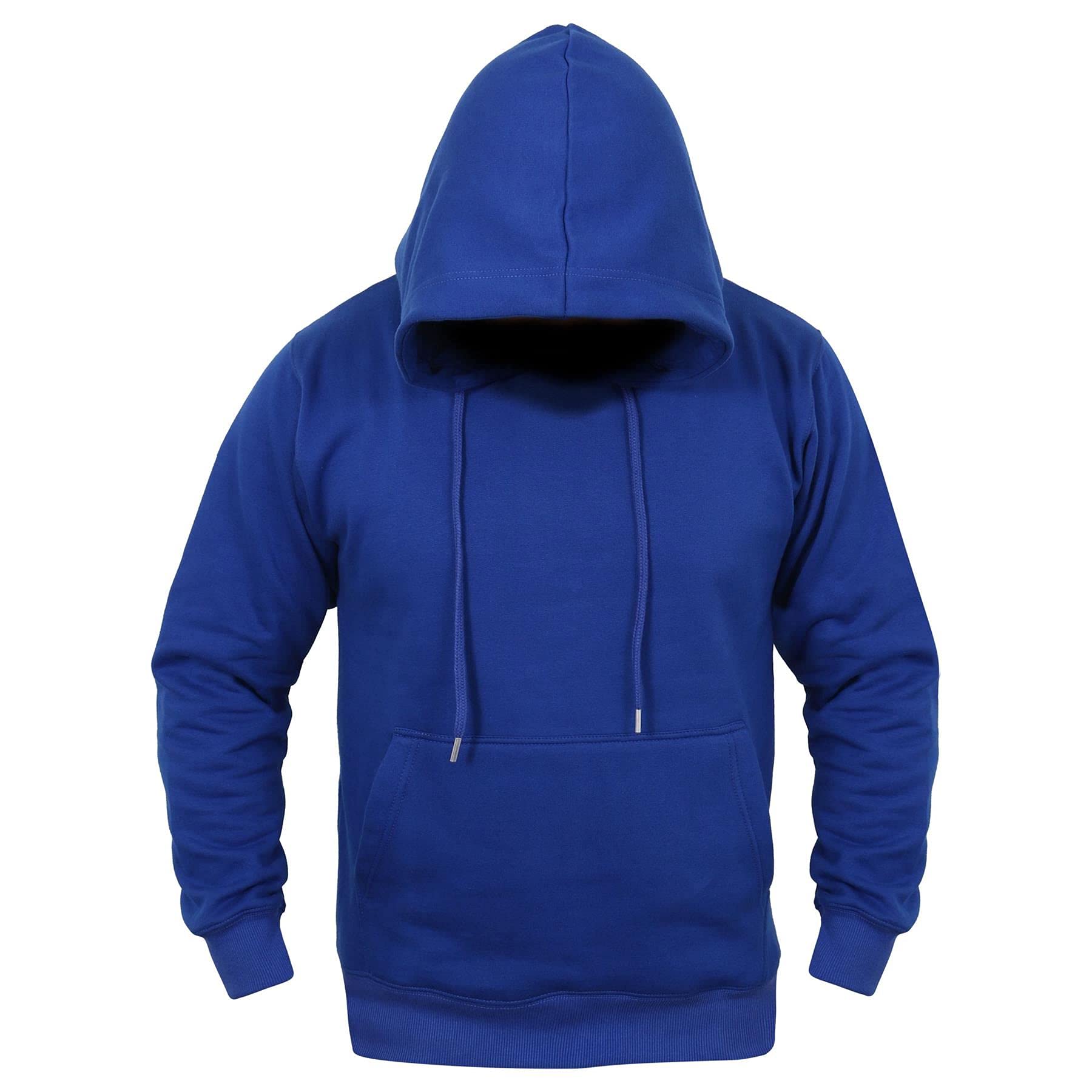 A2Z Mens Fleece Hoodie Pullover Hooded Jumper Sweatshirt - Plain Sweatshirt Wine 2XL