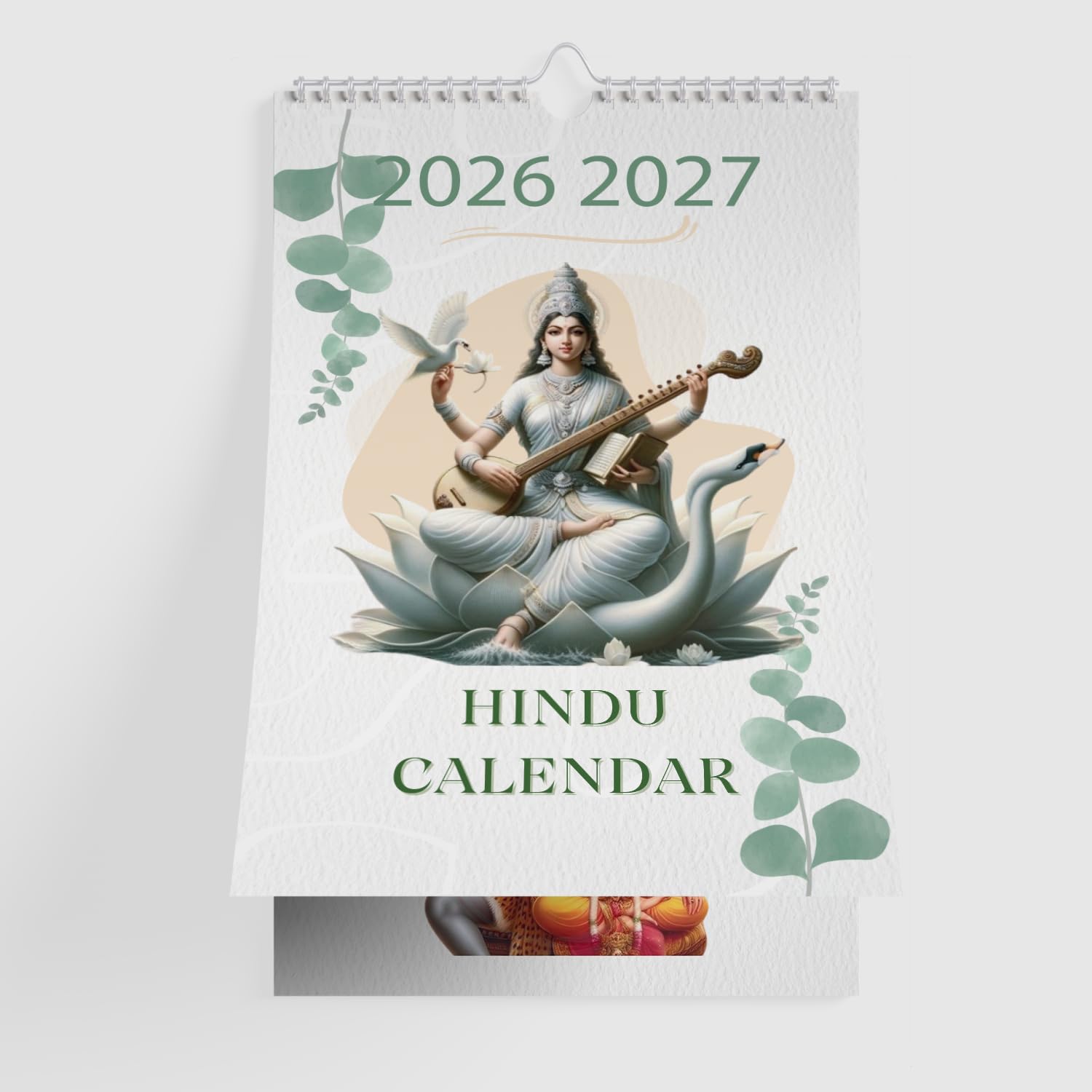 2026-2027 Religious Wall Hanging Calendar | January 2026 To April 2027 | Hindu Wall Calendar 16.5 Inch x 12 Inch