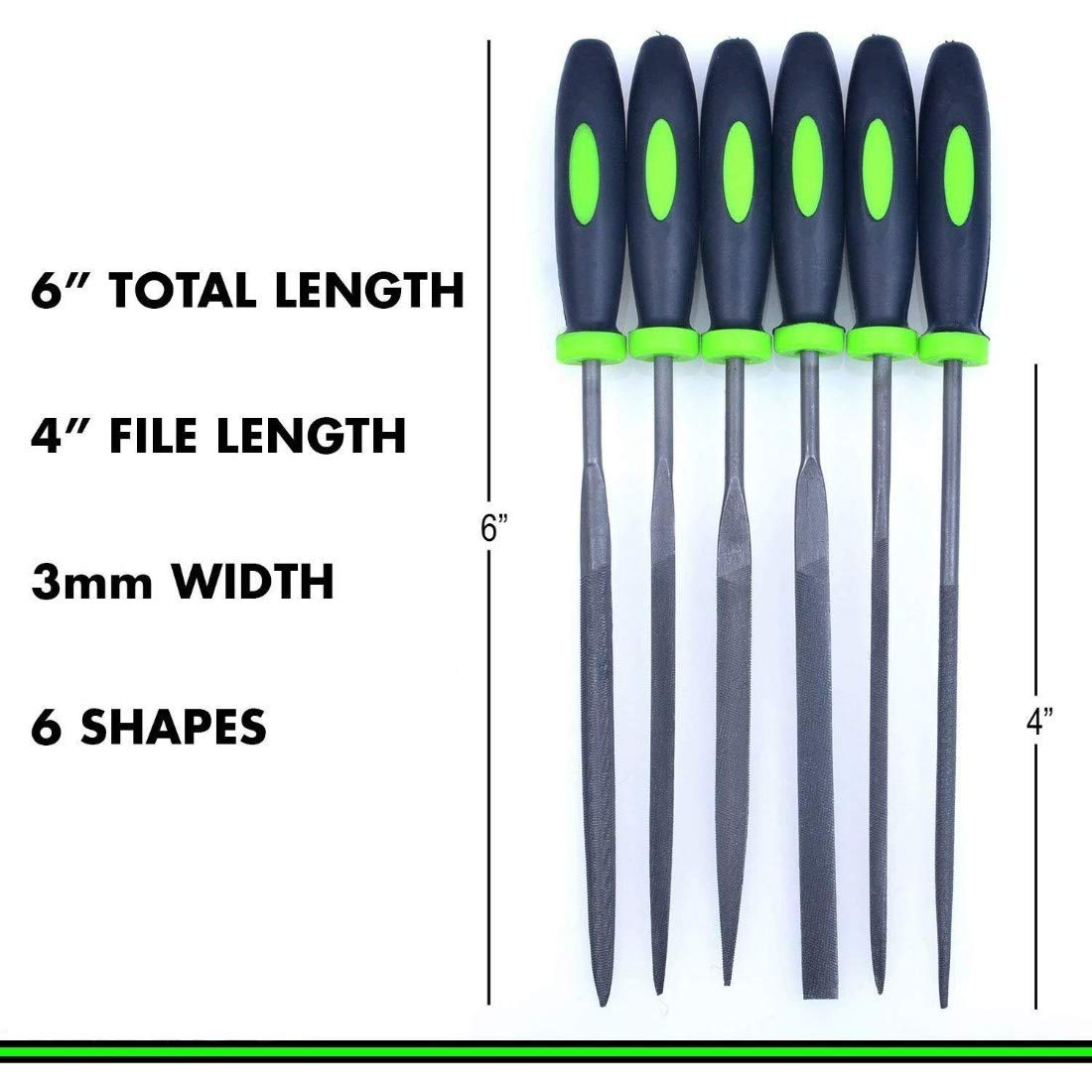 DIY Crafts Design No # 4, Pack of 6 Pcs, 6 Piece Jewelers File Set Files Needle Watchmaker Tool (Design No # 4, Pack of 6 Pcs) 3