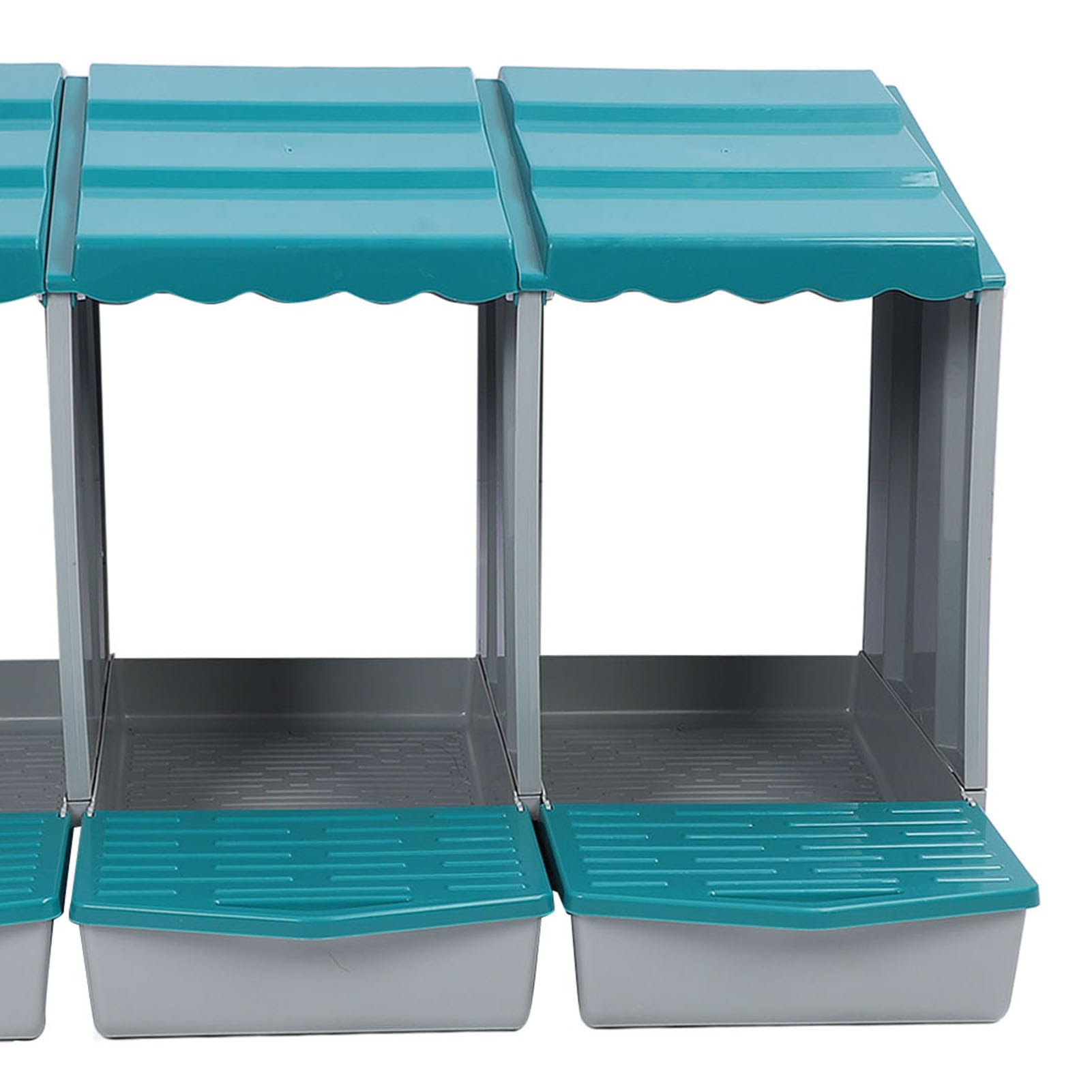 Demeras Caja Nido para Pollos, Cómoda, Espaciosa, Duradera para Gallinas, Patos, Aves de Corral, Material PP, Fácil de Limpiar (3 cavidades)