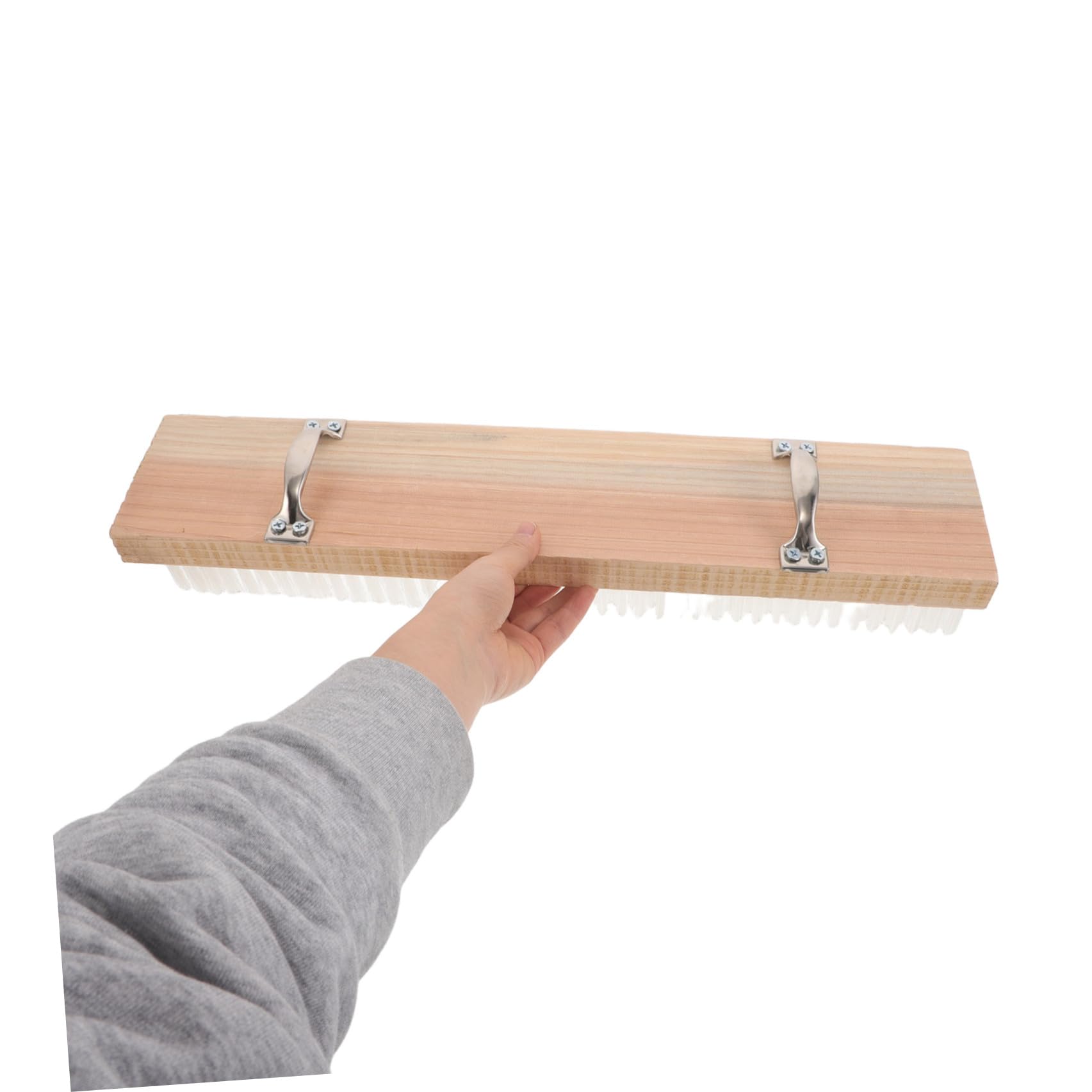 Amosfun Spazzola per Pulizia Ascensore Beige, Legno e Acciaio Inox