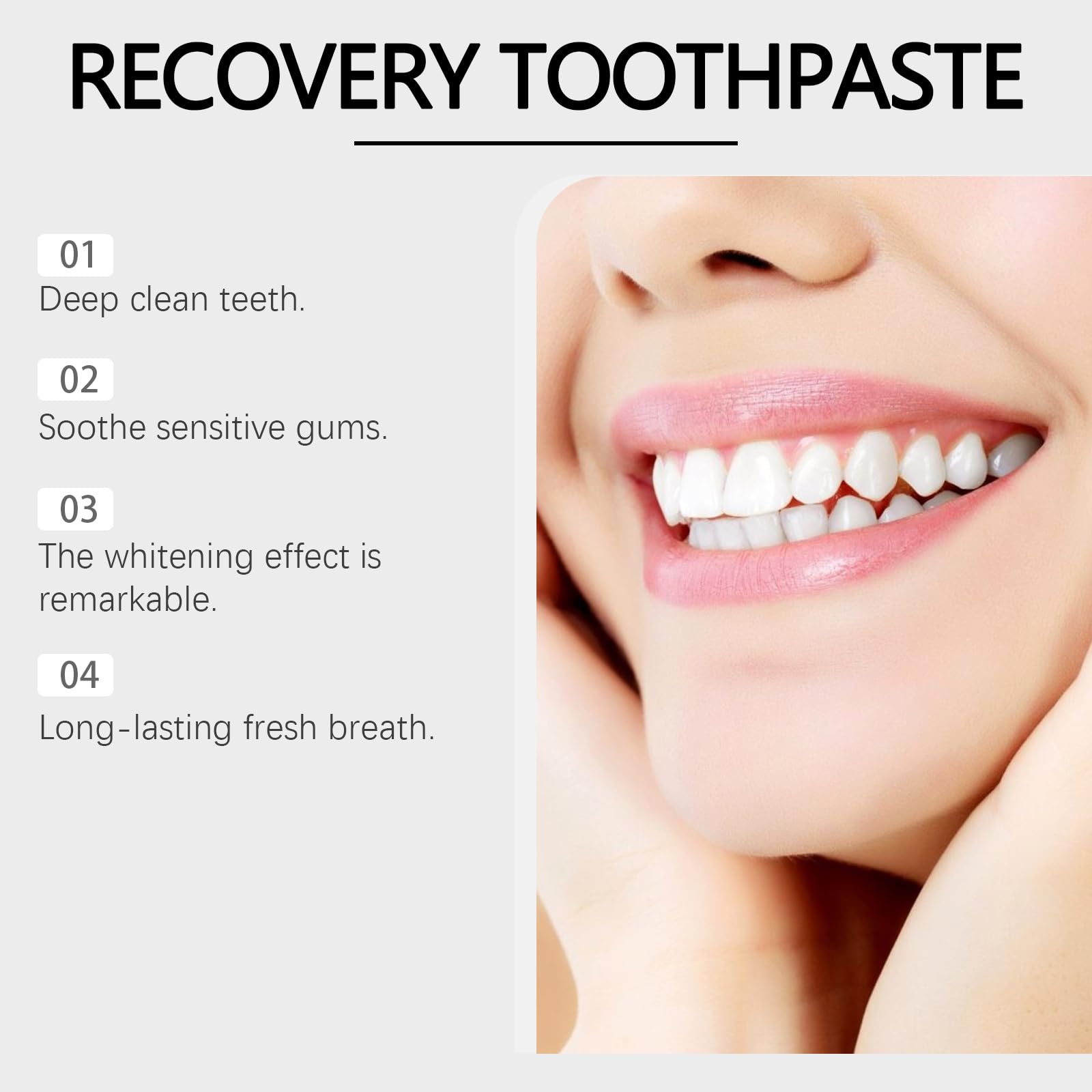 Dentifricio alla nanoidrossiapatite 7,5%, dentifricio riparatore e protettivo, senza fluoro per denti sensibili, dentifricio antimacchia, favorisce lo sbiancamento naturale dei denti e l'alito fresco