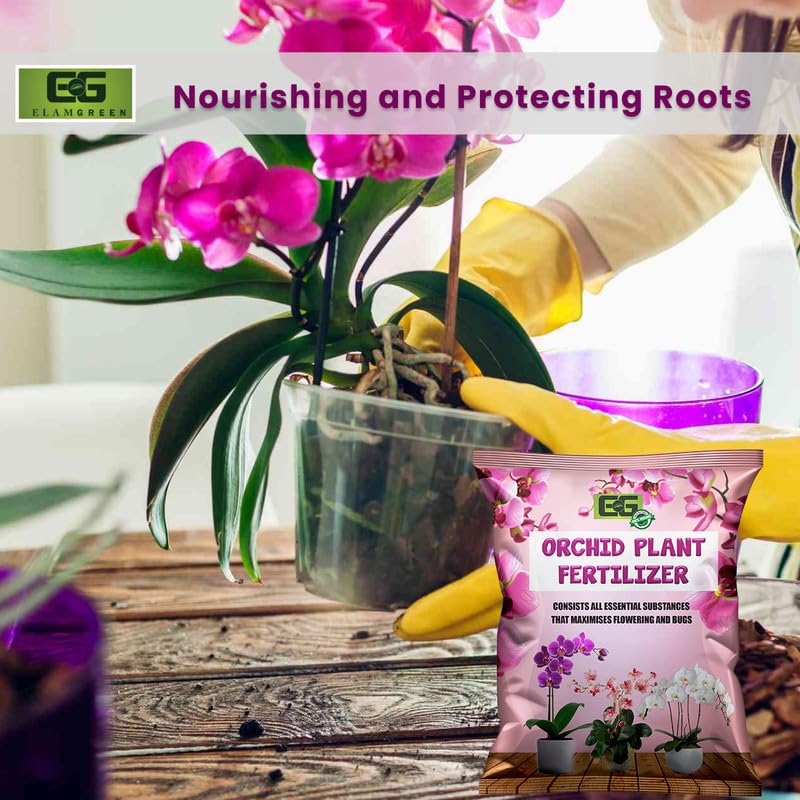 Image of Elamgreen Orchid Fertilizer for Plants - Indoor Plant Fertilizer for Orchid, Flower Plants & Balcony Gardening 2kg