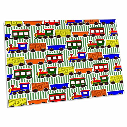Pad Mouse con estampado de tren verde y rayas