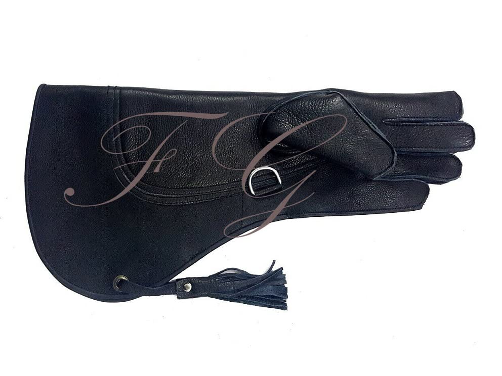 RIDING GEARS Falconry Eagle Gloves Cowhide Leather Gloves Size L 17 Inch (3 Layer) Left Hand