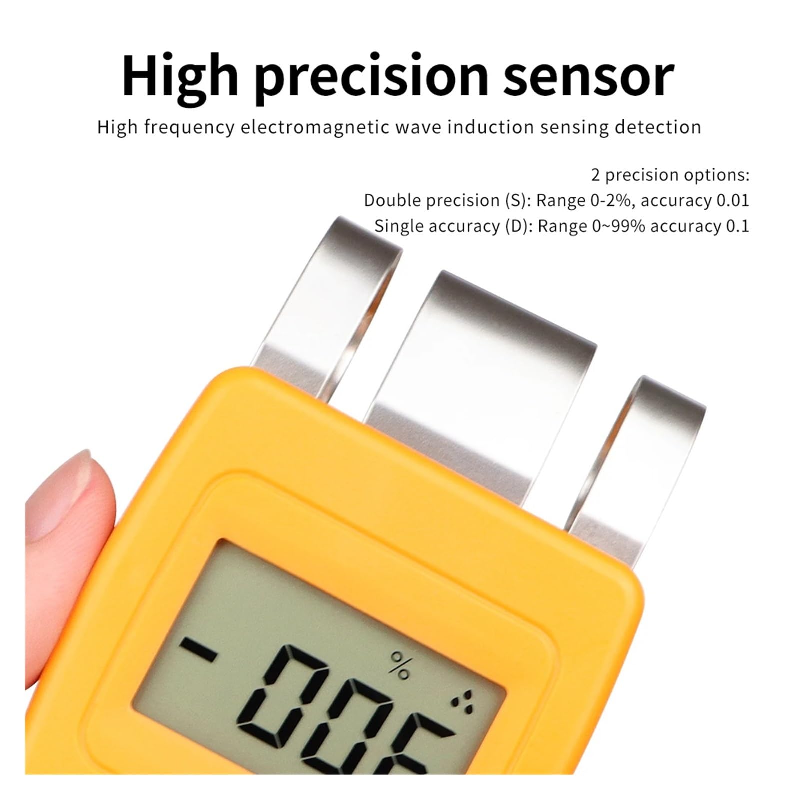 Misuratore Di Umidità Del Legno Ad Alta Precisione Con Retroilluminazione LCD, Igrometro Portatile For Legname, Truciolato,Controllo accurato