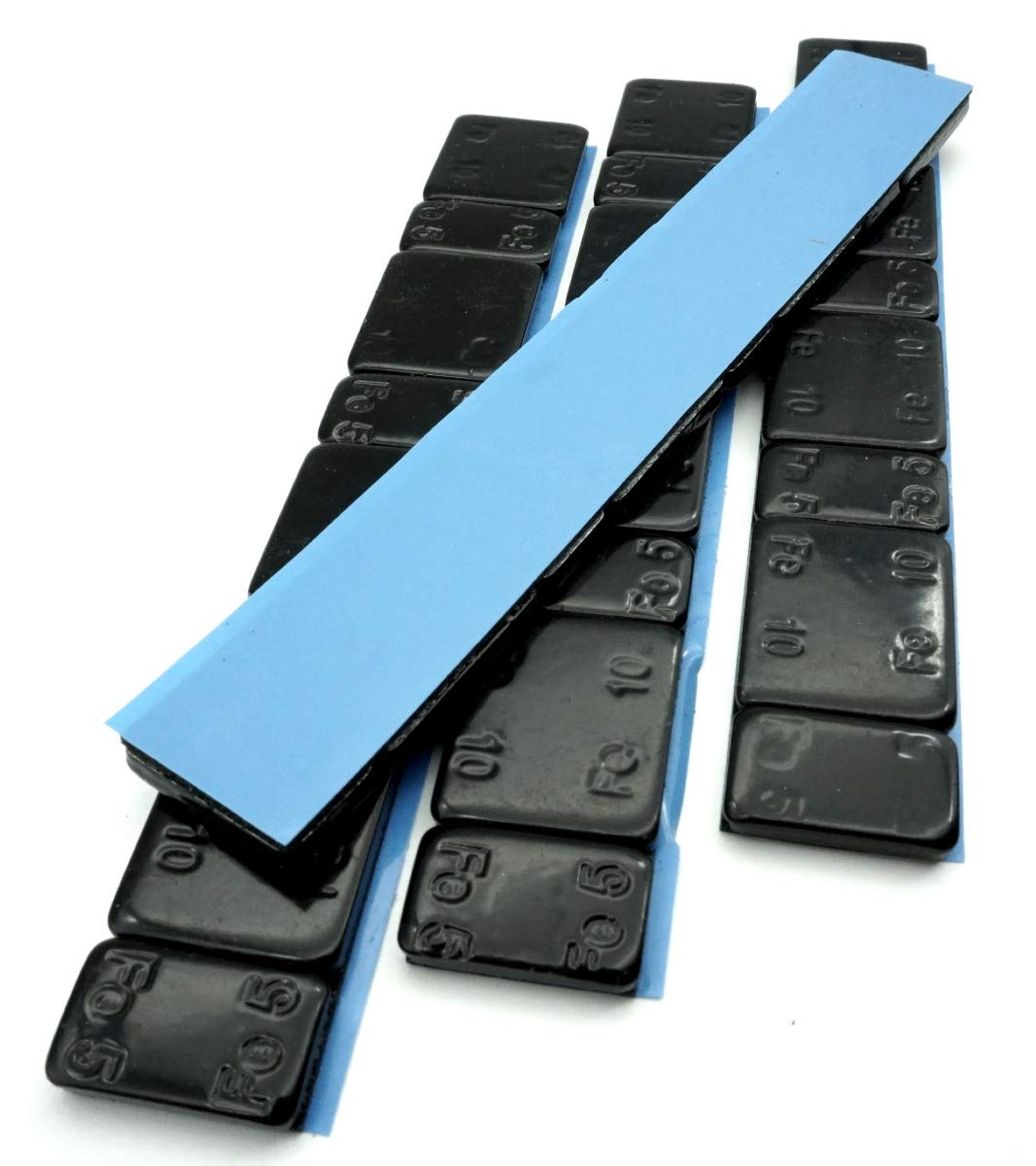 Pesi di bilanciamento da 240 g, nero, 4 barrette da 60 g, 5 g + 10 g, con bordo da strappare