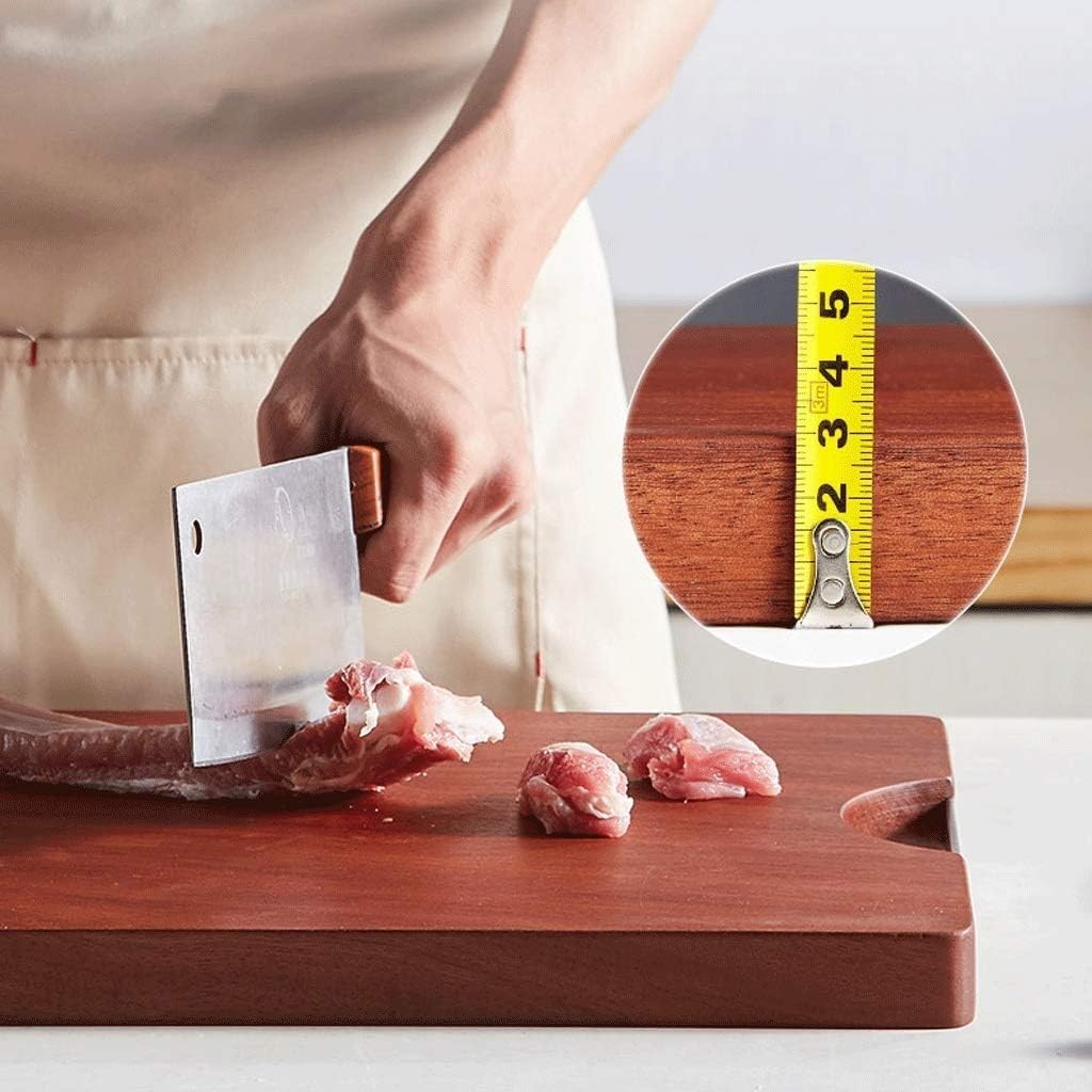 Large Organic Bamboo Board for Kitchen with Compartments and Juice Heavy Duty Chopping Board for Meats Bread Fruits Block Carving Board